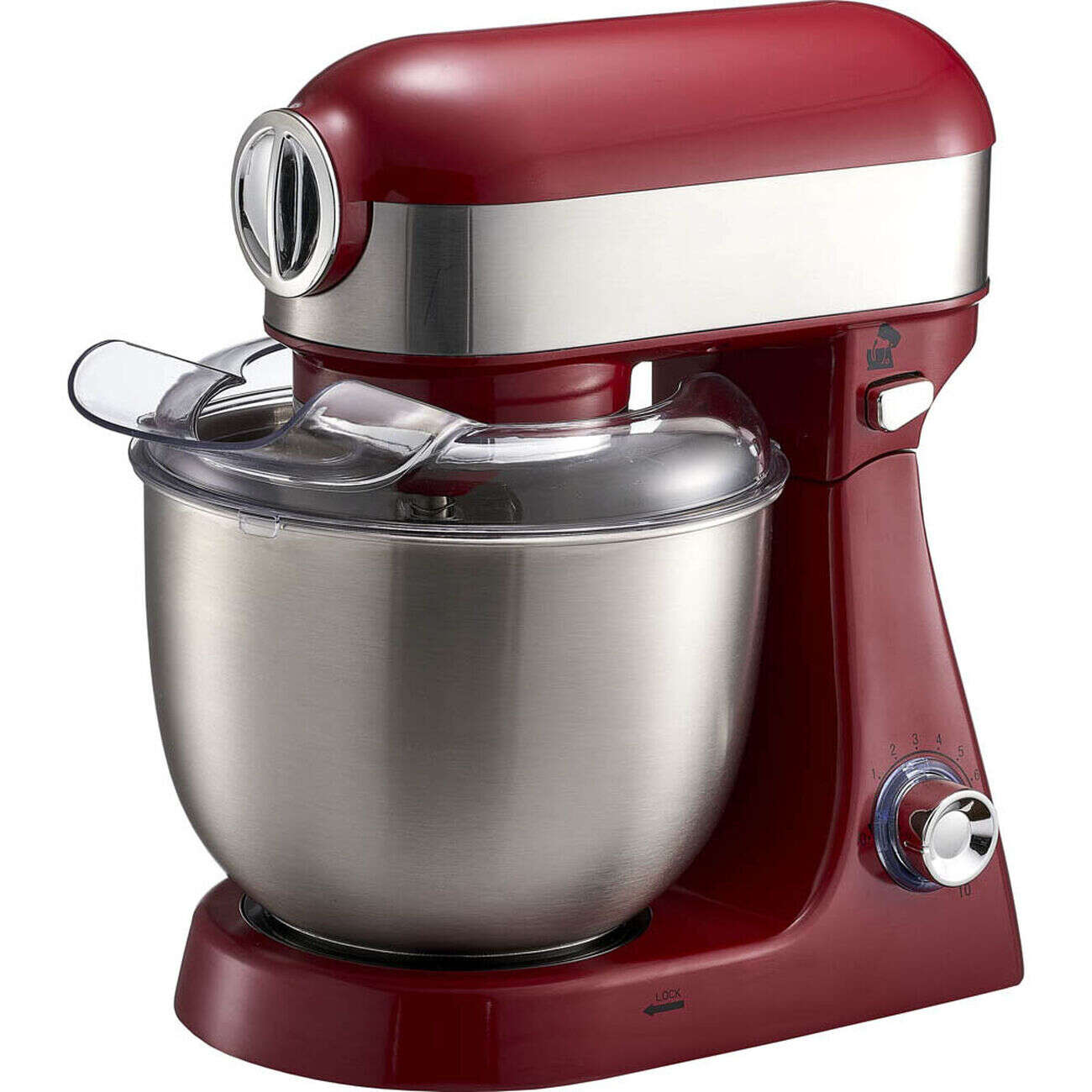 Robot pâtissier Cuisilux 4 en 1 gris et rouge 5 L