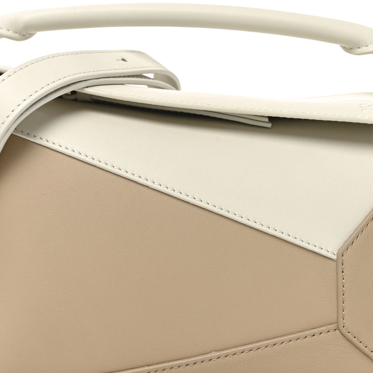 Classic Calfskin Small Puzzle Edge Bag Soft White Paper Craft