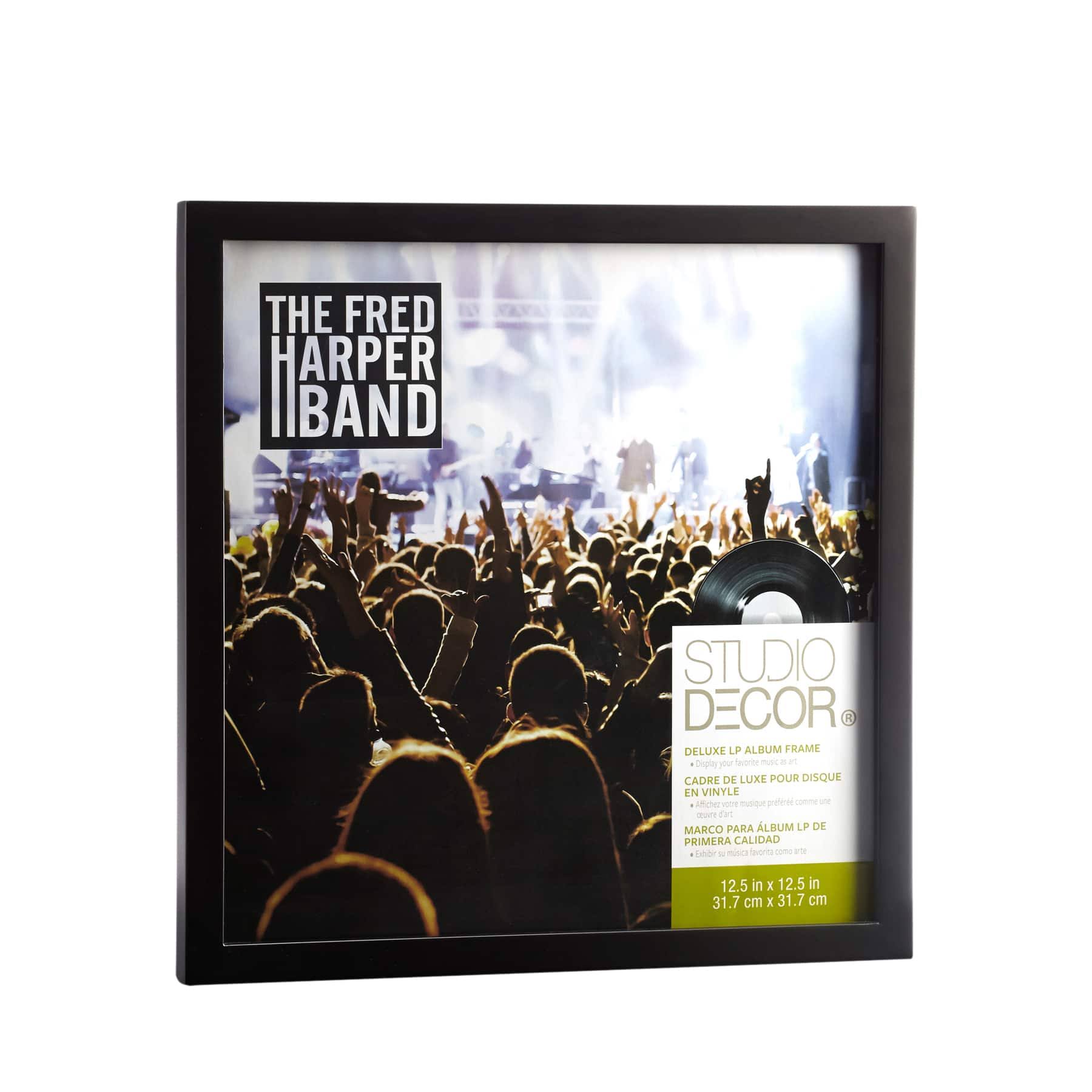 Deluxe LP Album Frame by Studio Decor in Black | 12.5