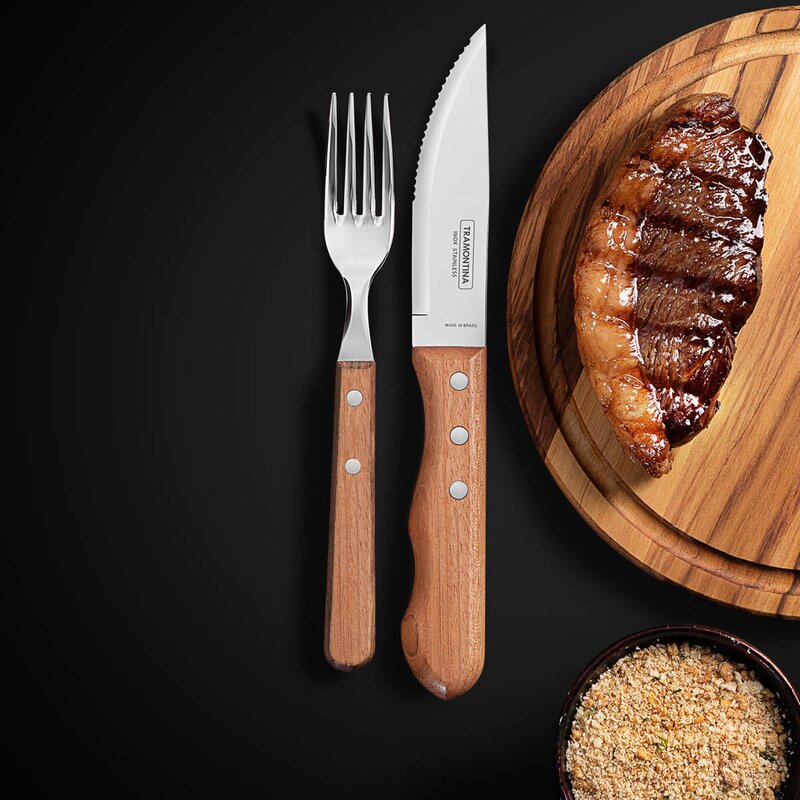 Grillbestikk 12 deler natur/stål