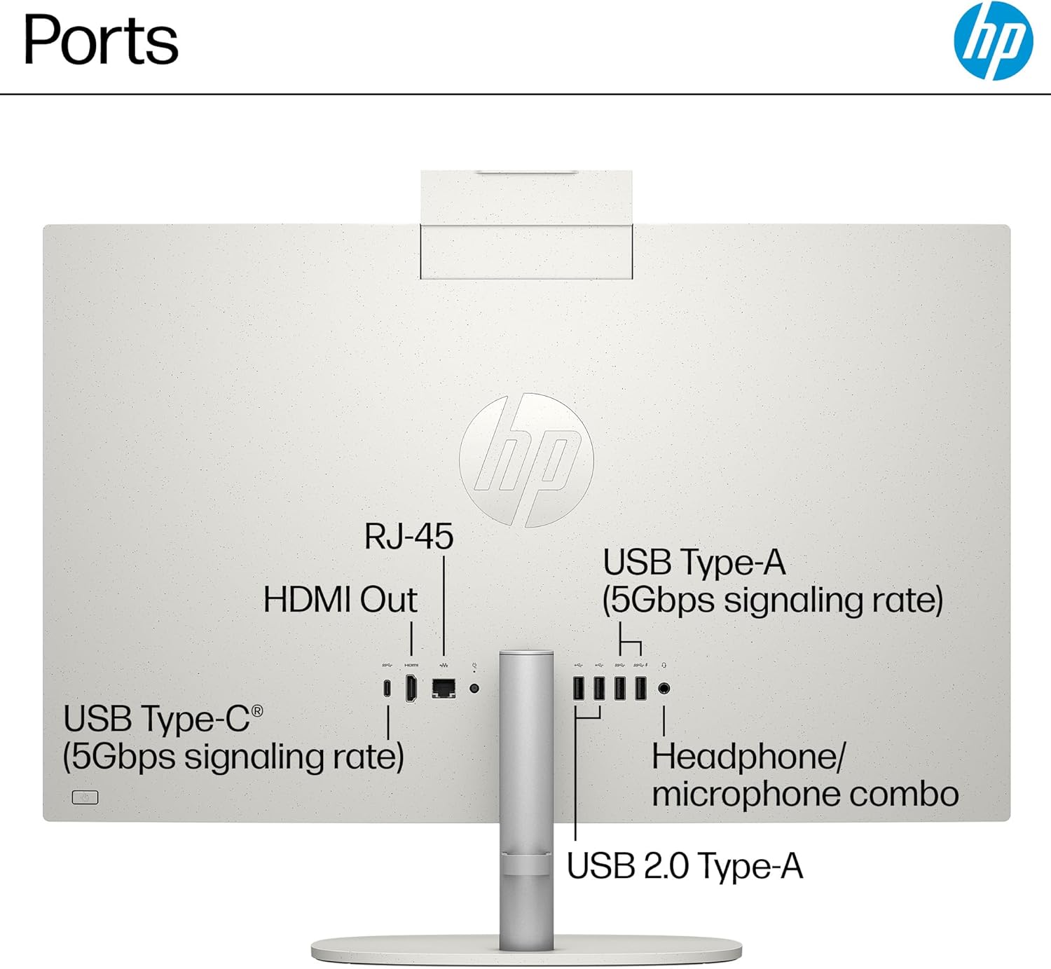 HP 27 inch All-in-One Desktop PC  FHD Display  AMD Ryzen 7 7730U  32 GB RAM  1 TB SSD  AMD Radeon Graphics  Windows 11 Home  27-cr0012 (2024)