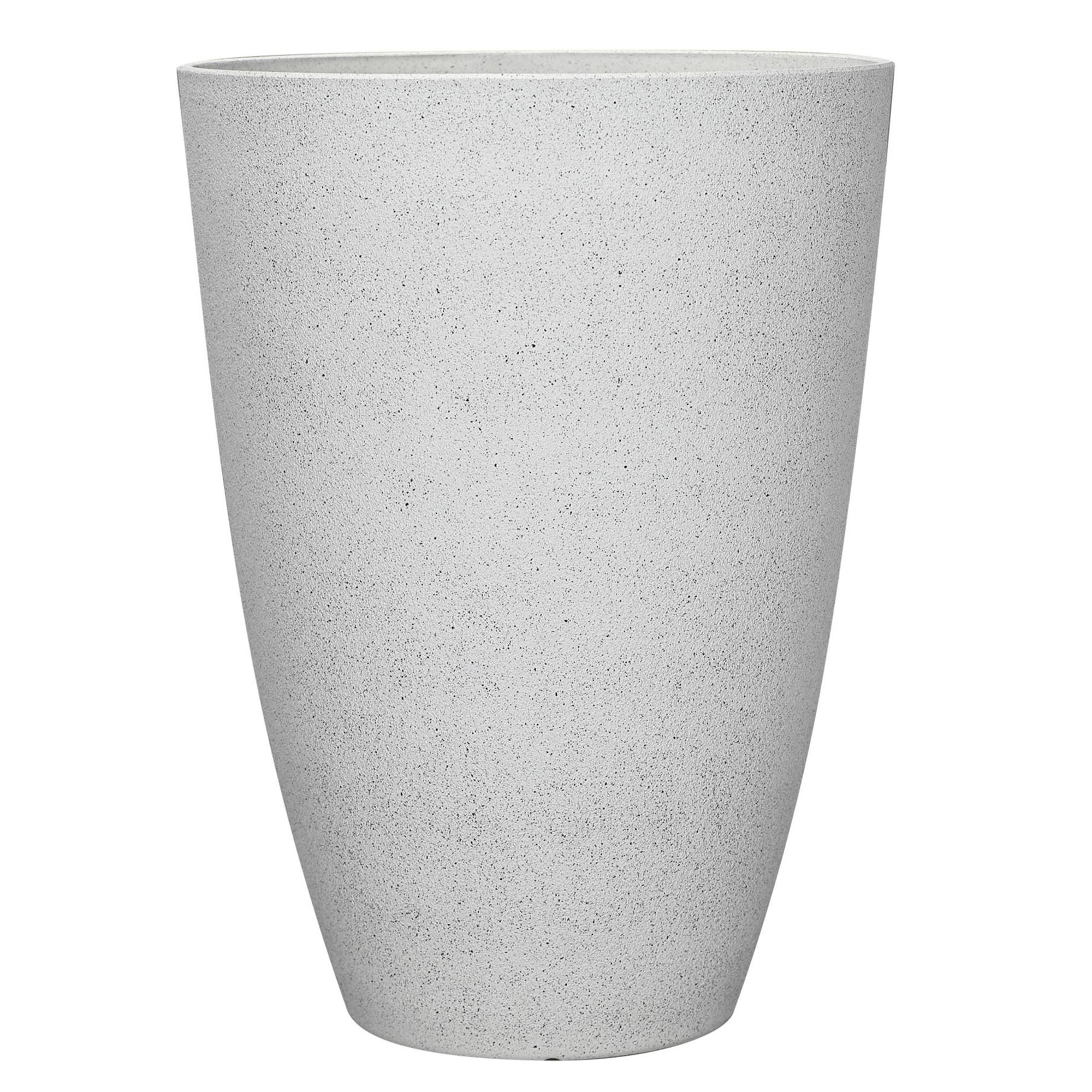 Allen + Roth 15.28-in W x 21.71-in H White Resin Contemporary/Modern Indoor/Outdoor Planter | PLC2016SWG