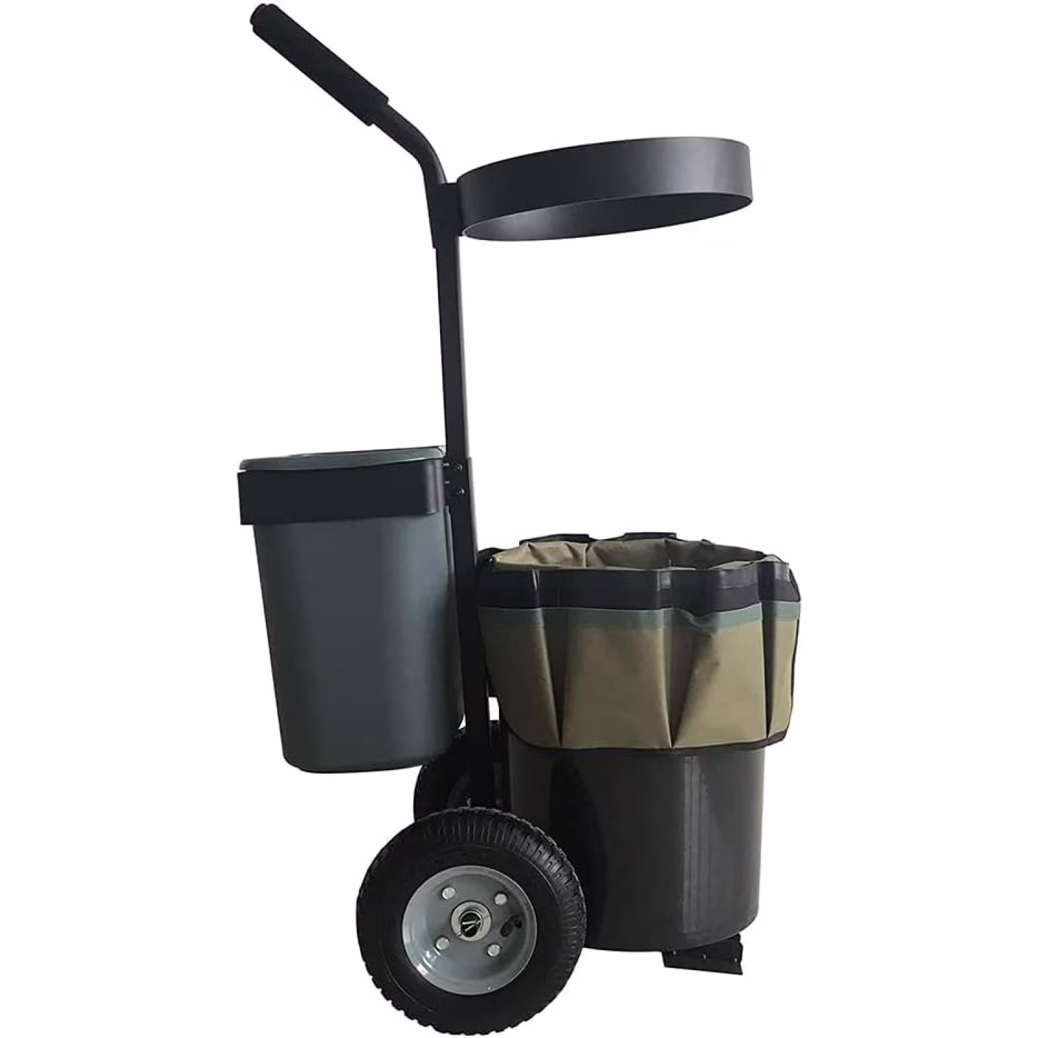 Garden Lawn Yard Wheeled Cart Mobile Gardening Rolling Transport Outdoor Organize Storage Gardening Caddy ?with Gallon Bucket Oxford Bag