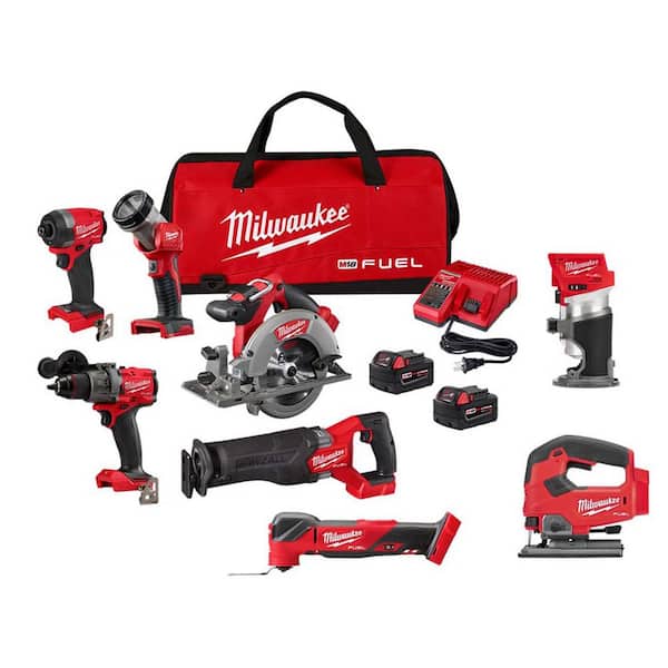 M18 FUEL 18 Volt Lithium Ion Brushless Cordless Combo Kit (5 Tool) with Multi Tool, Jig Saw and Compact Router