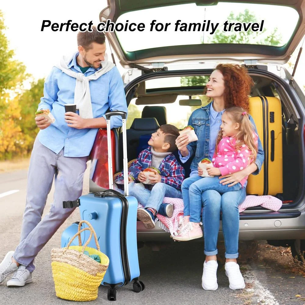 Kids Luggage, Kids Ride-on Luggage with Spinner Wheels Suitcase, Kid's Ride-On Suitcase Help Your Child Relax, Carry On Trolley Luggage with Password Lock, 20"(20 inches blue) - Image 9