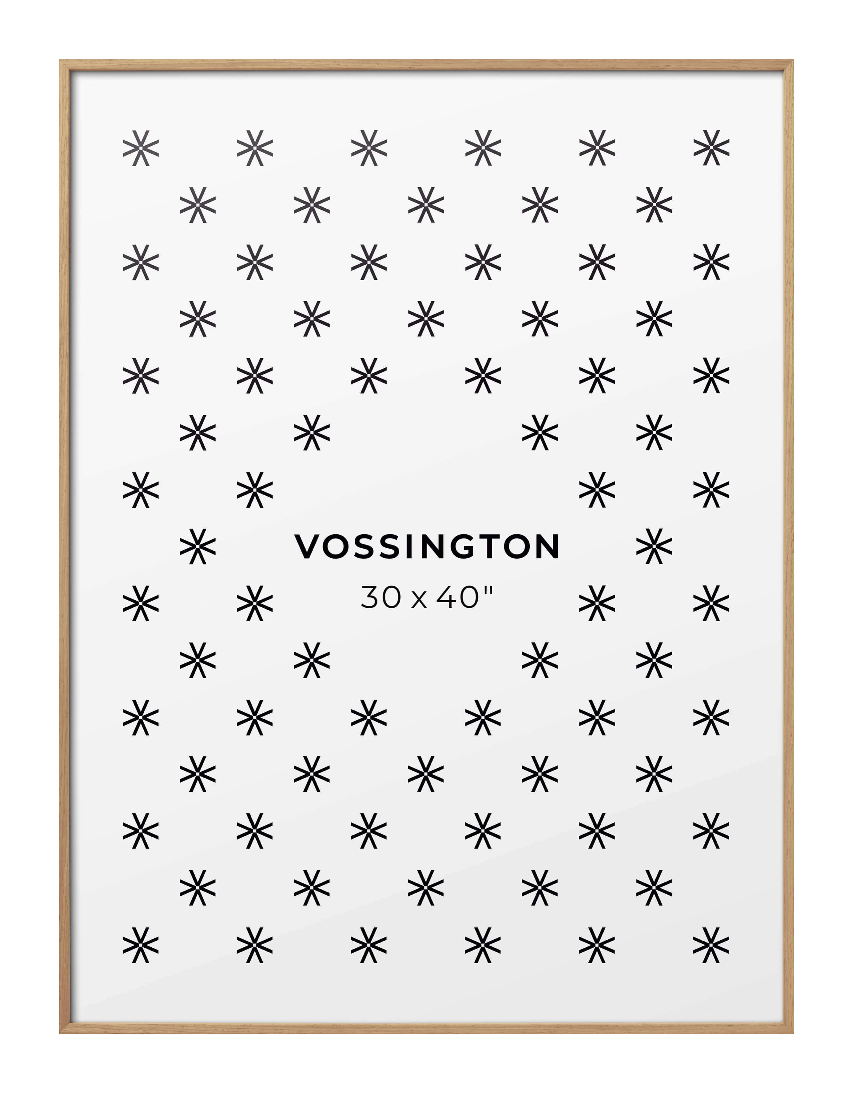 Vossington Thin 30x40 Oak Frame - Light, Natural Wood Picture Frame for Wall - Fits 1 Photo, Poster, or Art Print - 30 x 40 - Large, Narrow
