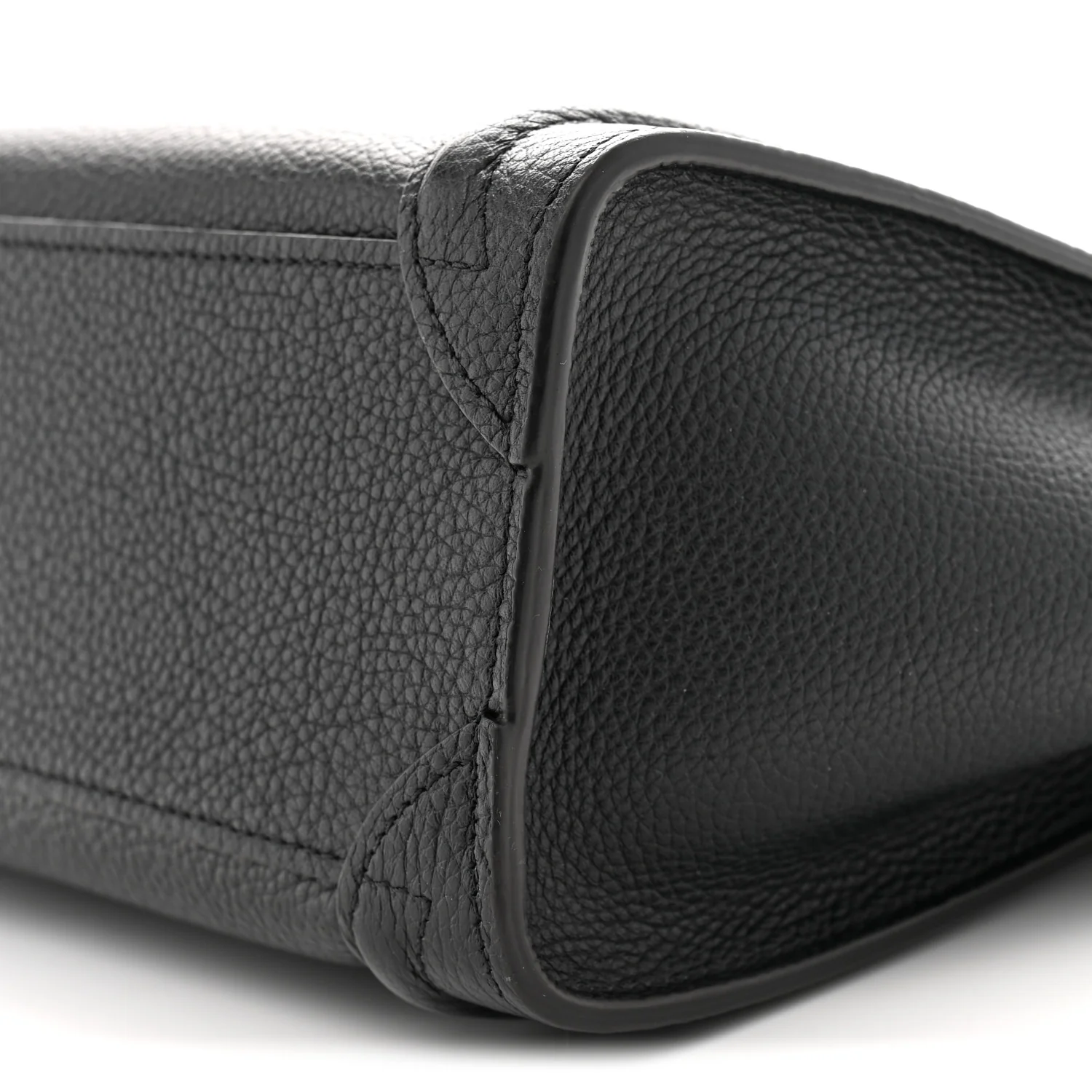 Drummed Calfskin Nano Luggage Black