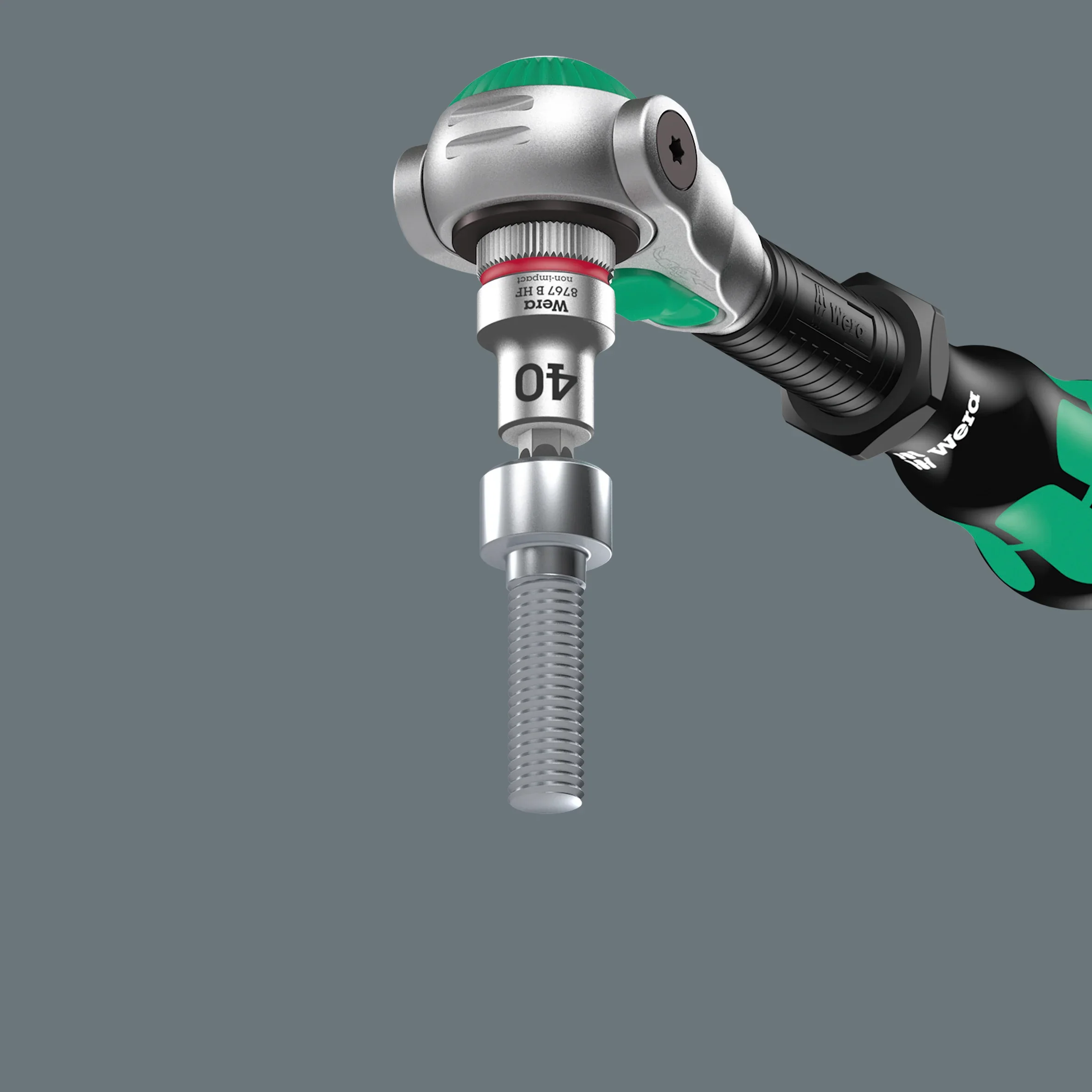 Wera 003755 8100 SA All-in Zyklop Speed Ratchet Set, 1/4 Drive with Holding Function - Metric