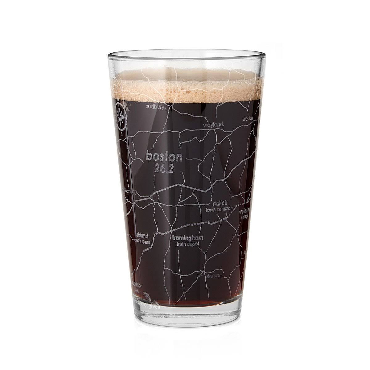 Boston Marathon Pint Glass | 16 oz. Beer Glass Standard (No Custom Additions) +$0