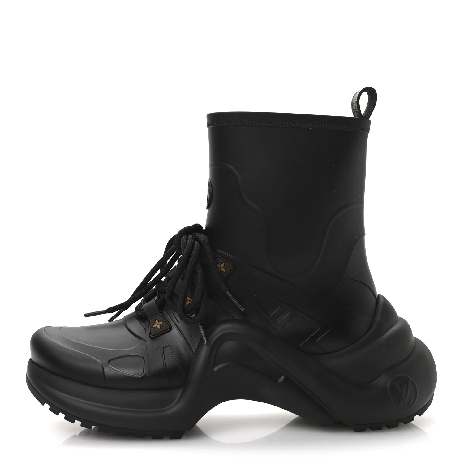 Mat Rubber Monogram LV Archlight Sneaker Boots 38 Black
