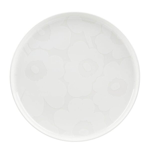 Oiva Unikko tallerken 25 cm hvit