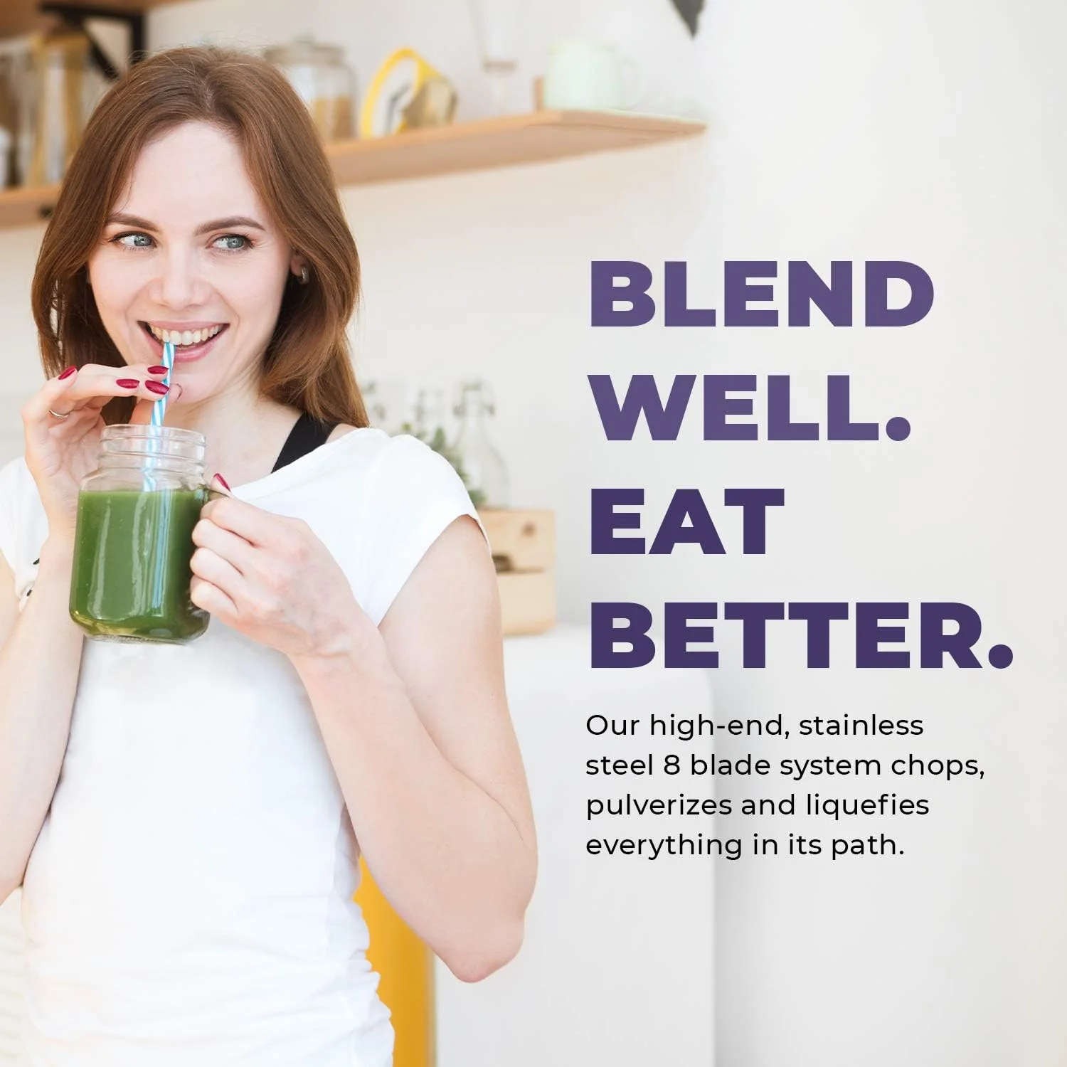Blender commercial Cleanblend avec garantie complète de 5 ans - 1800 W, 3 CV, 1,9 L (64 oz) - Blender de comptoir professionnel haute performance avec lames en acier inoxydable