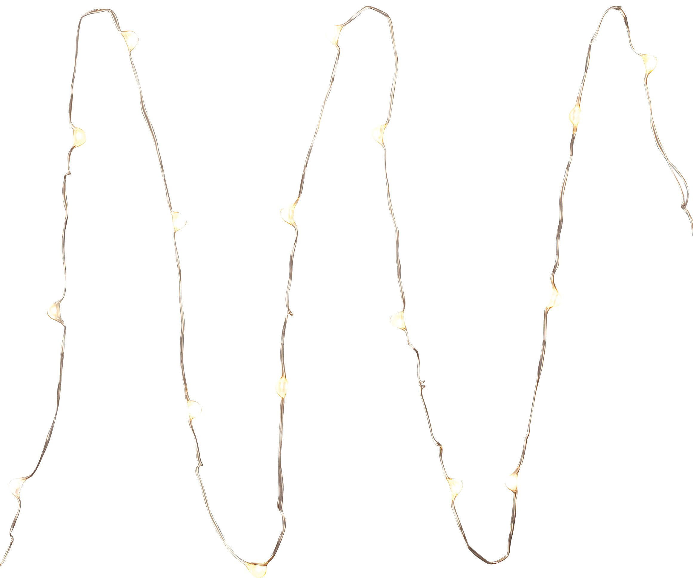 Everlasting Glow Light Strings, LED, Silver Wire, 3 Feet