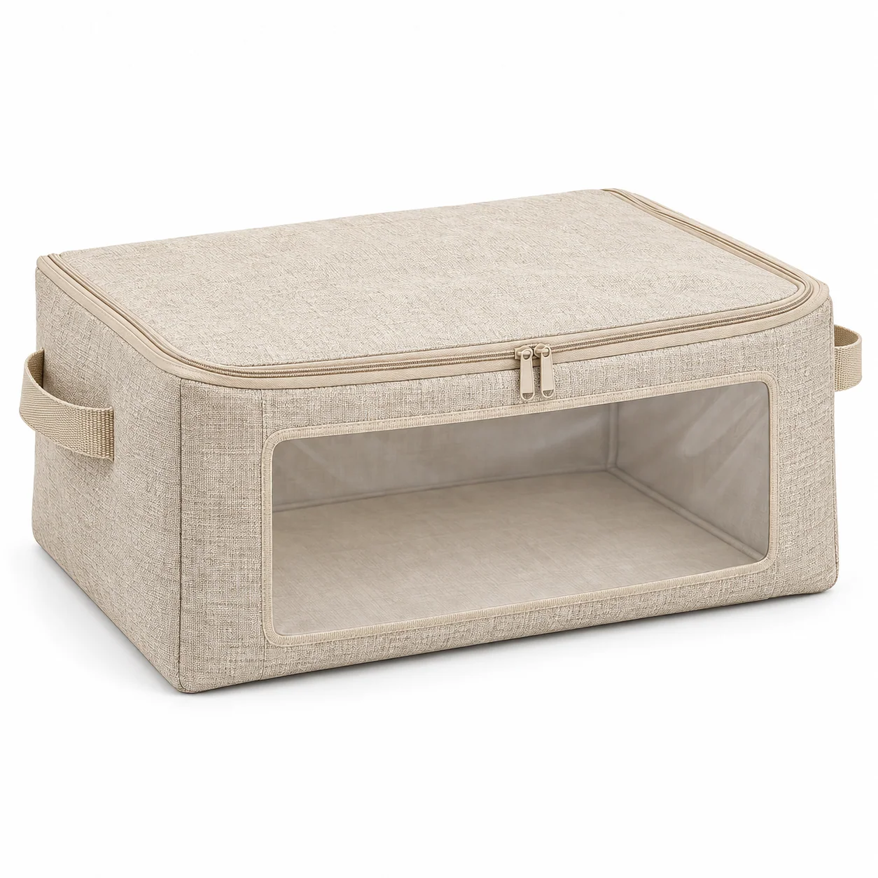 Oatmeal Windowed Clothes Storage Bag, Medium