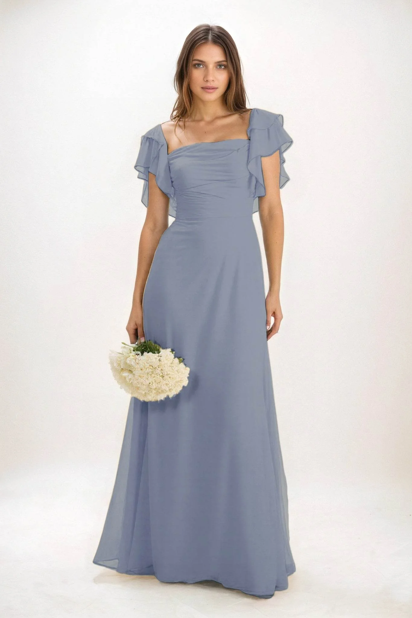 A-Line Maxi Chiffon Bridesmaid Dress CB0856