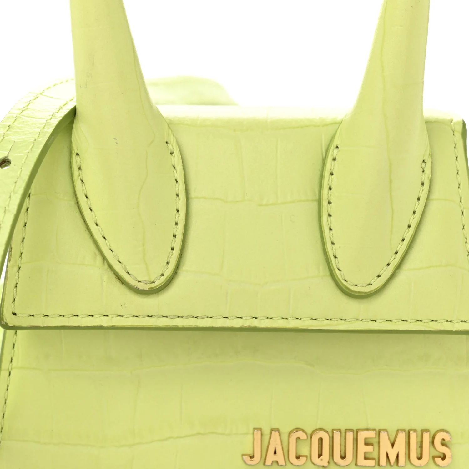 Calfskin Crocodile Embossed Le Chiquito Light Green