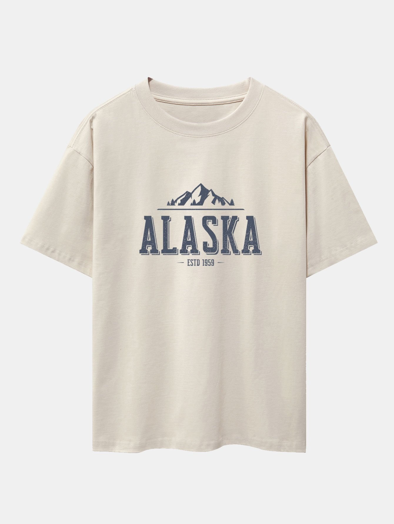 T-shirt oversize épais à imprimé lettres Alaska vintage