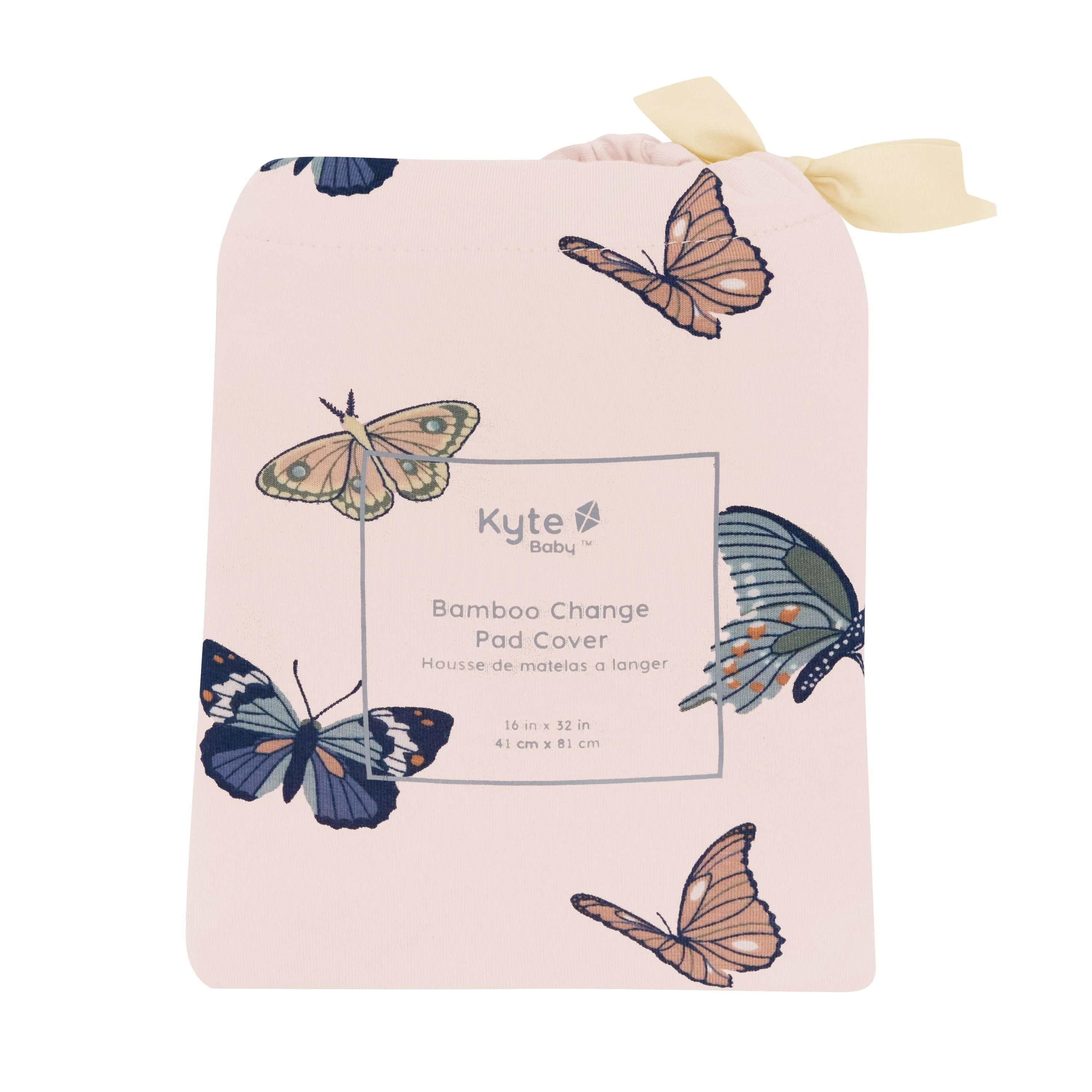 Change Pad Cover in Blush Butterfly