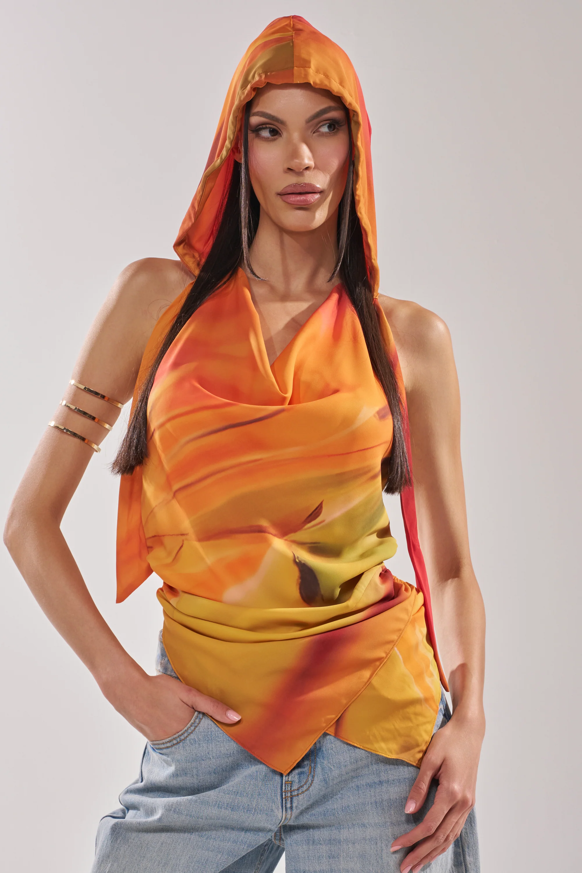 COASTAL HOODED HALTER TOP - Akira Store