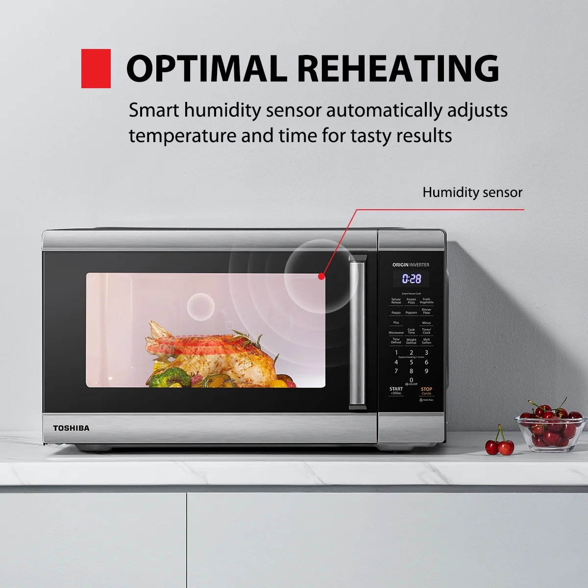 2.2 cu. ft. Countertop Microwave Oven, 1200 Watts, Stainless Steel - Image 10