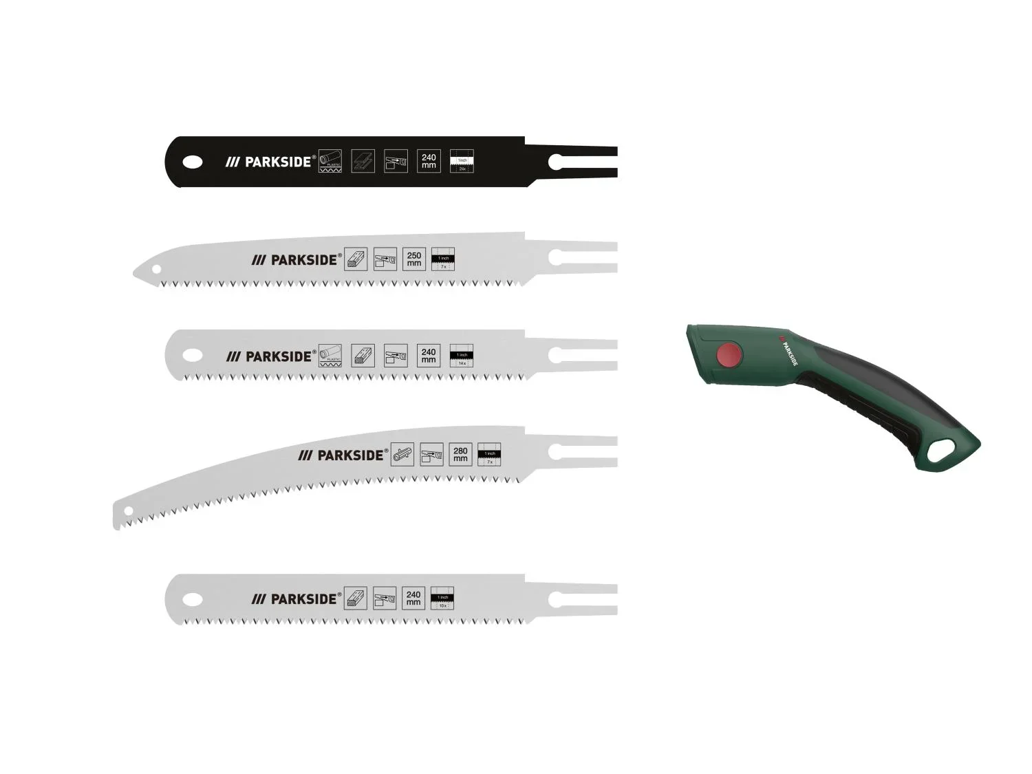 PARKSIDE Set de 7 scies  main
