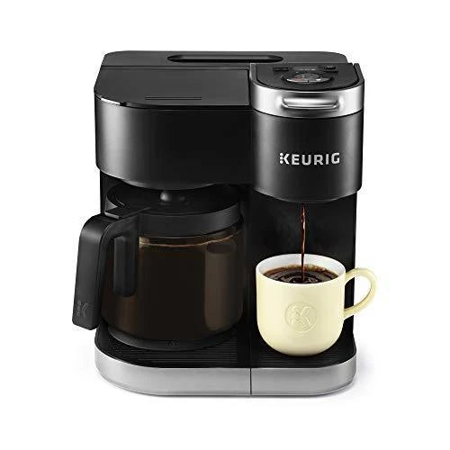 Cafetière Keurig K-Duo, cafetière à filtre pour une tasse ou une carafe de 12 tasses, compatible avec les dosettes K-Cup et le café moulu, noire