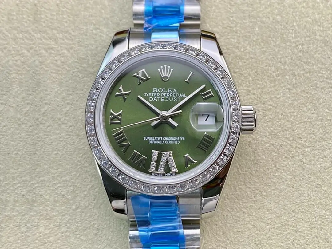 Rolex Datejust 28MM BP Factory Diamond Bezel Green Dial