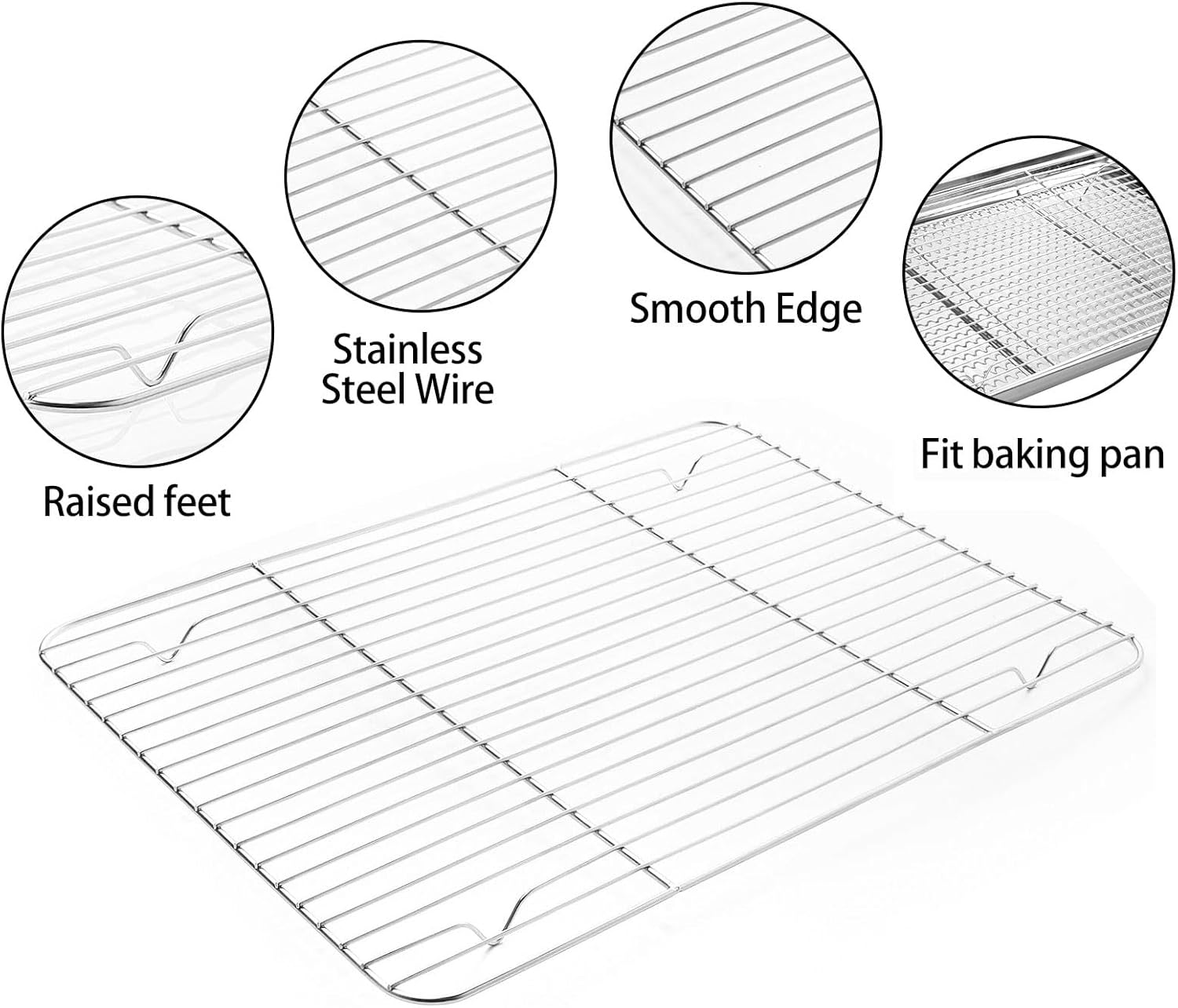 M MCIRCO Baking Sheet with Cooling Rack, Baking Mat Set, Set of 9