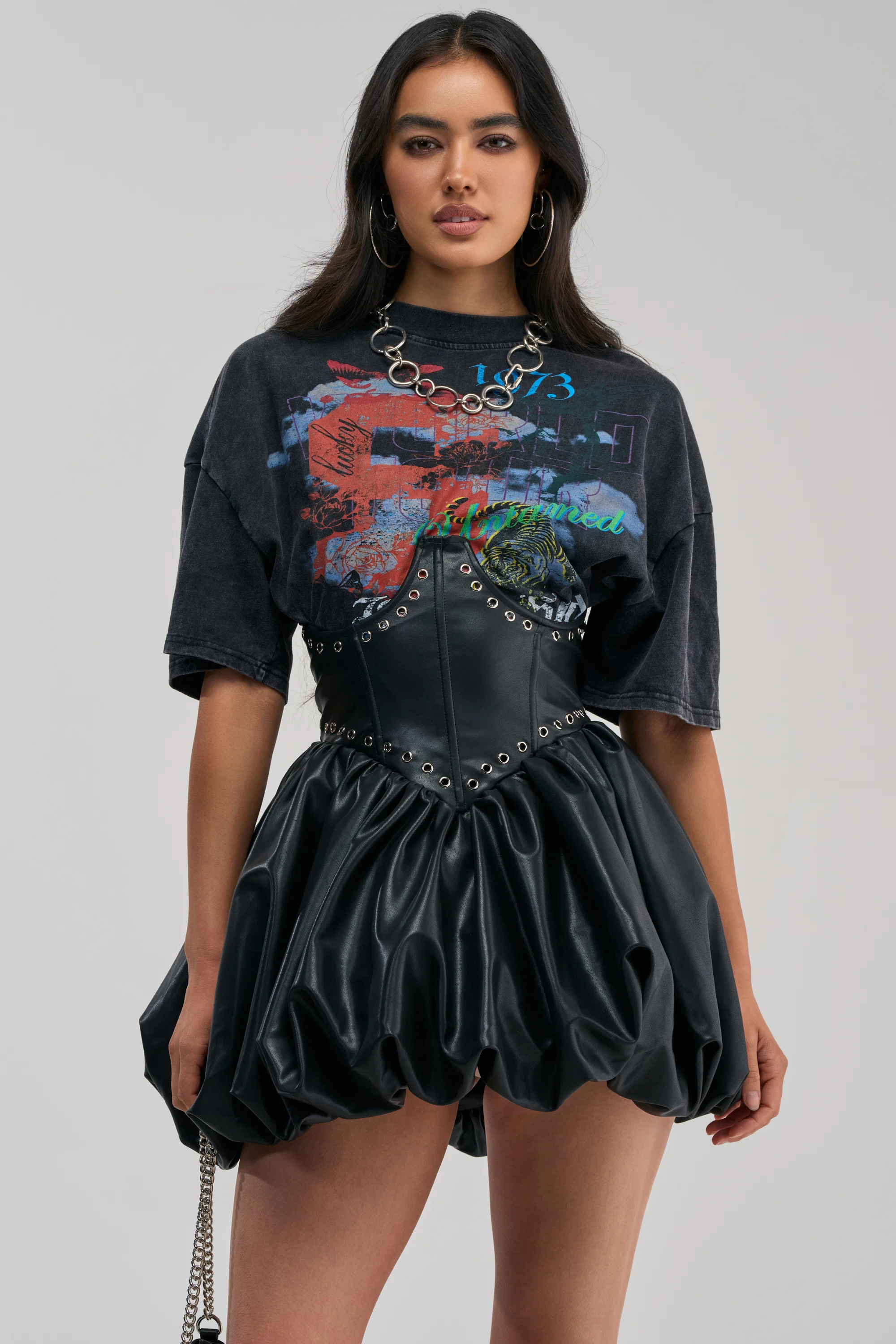 COOL GIRLS ONLY PU MINI DRESS - Akira Store