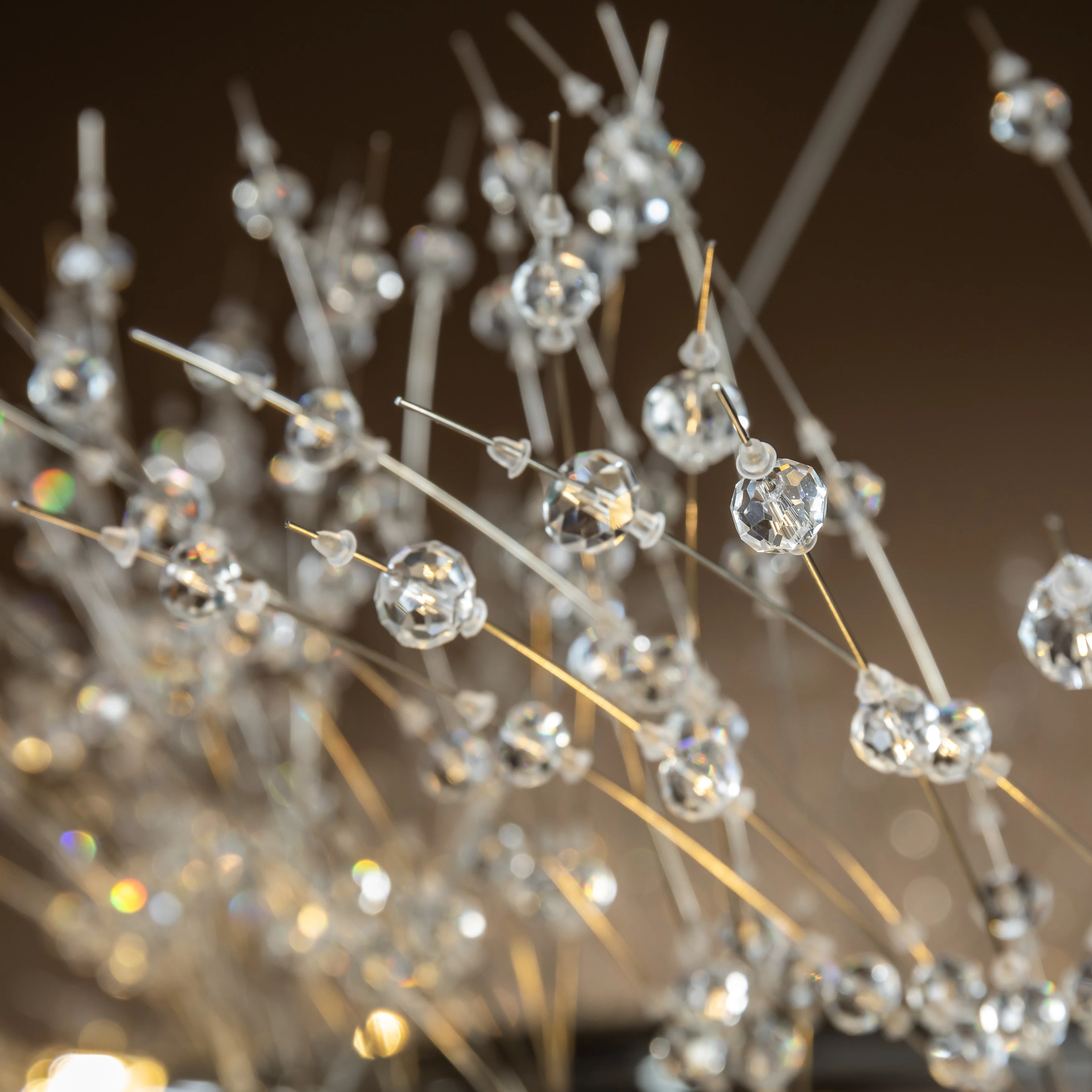 AloaDecor Modern Firework Crystal Chandelier for Dining Room and Living Room Antique Bronze 8 W 31.5" 13 to 24 Inches Bronze 25 to 36 Inches
