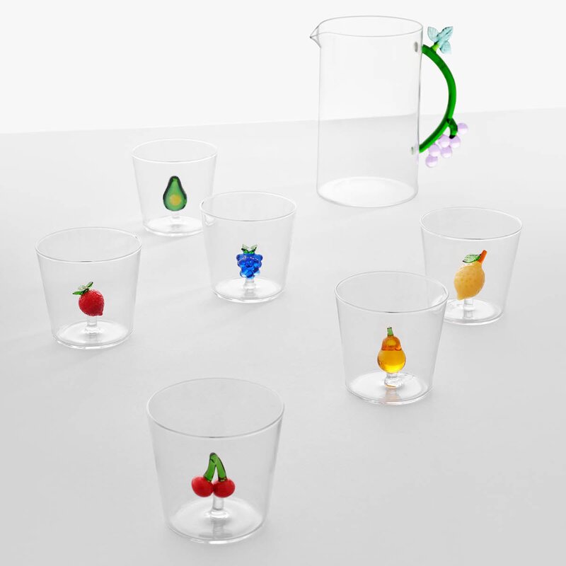 Fruits & Flowers vannglass 39 cl sitron
