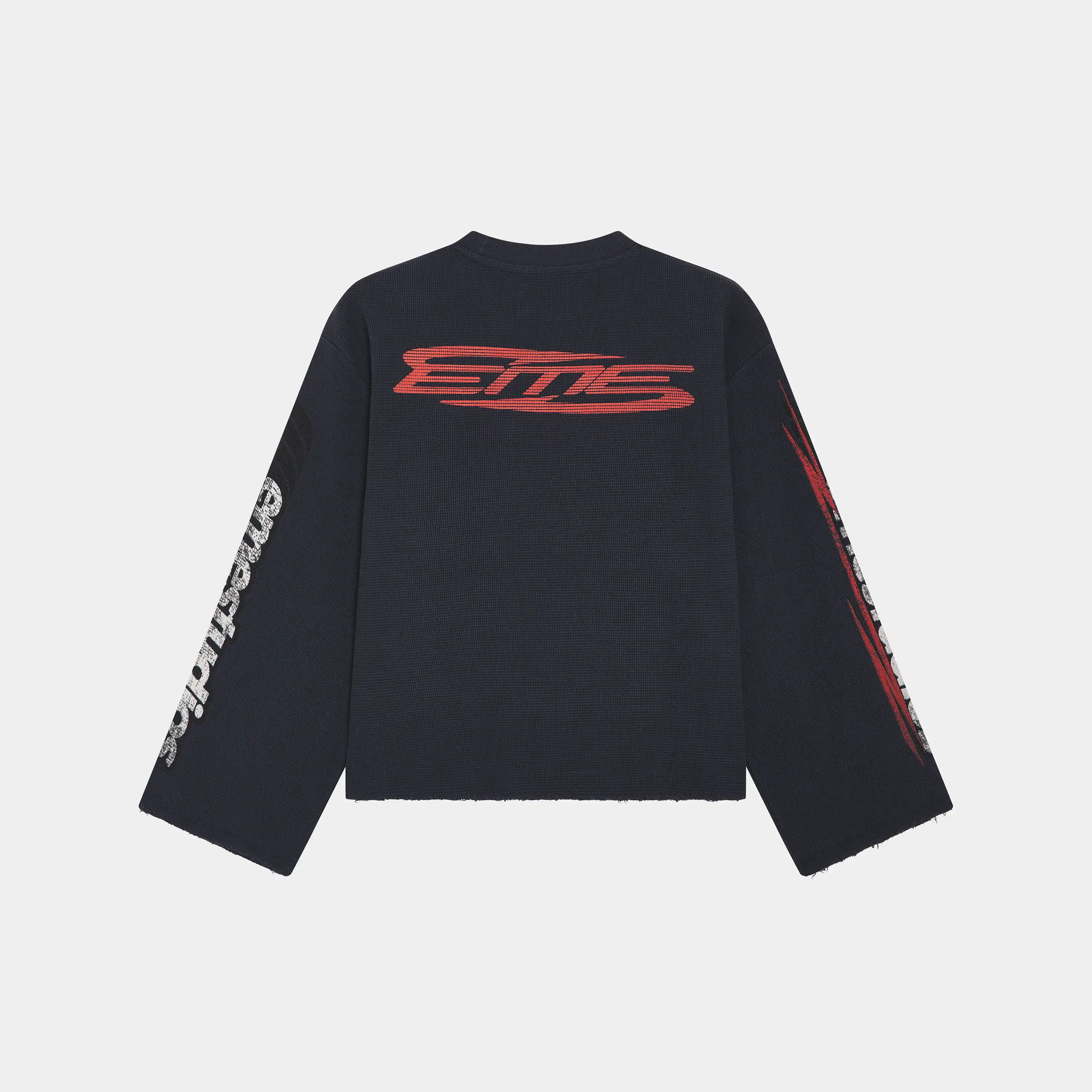 Waffle Navy Crewneck