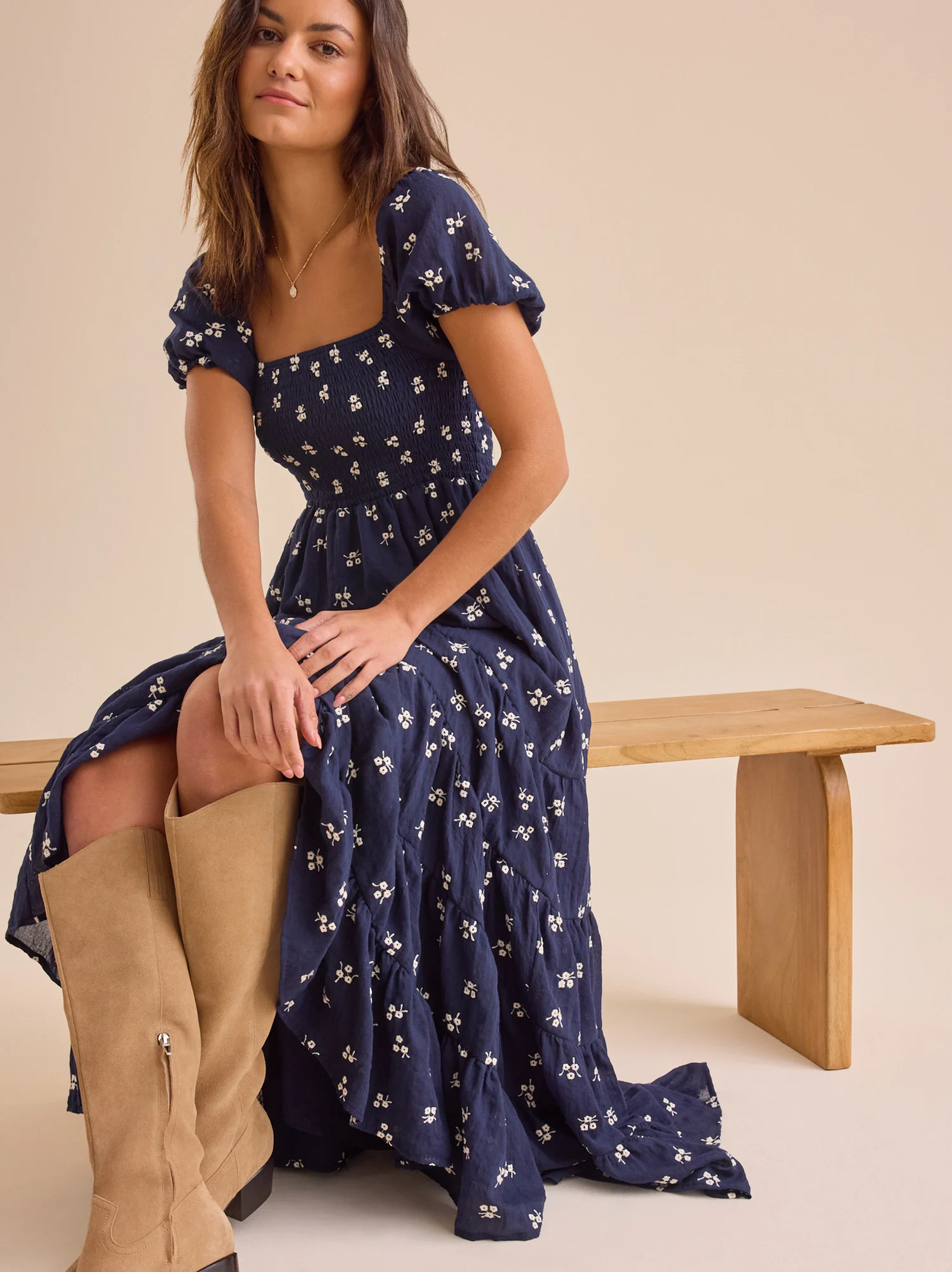 Oaklynn Embroidered Maxi Dress