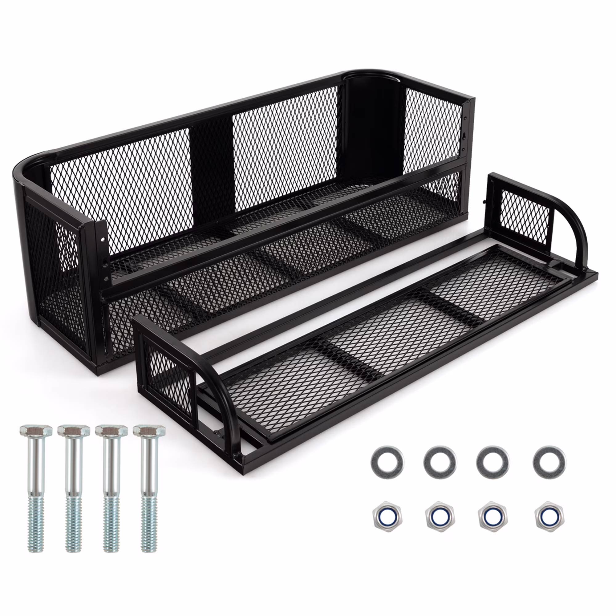 Costway ATV UTV Universal Rear Drop Basket Rack Steel Cargo Hunting
