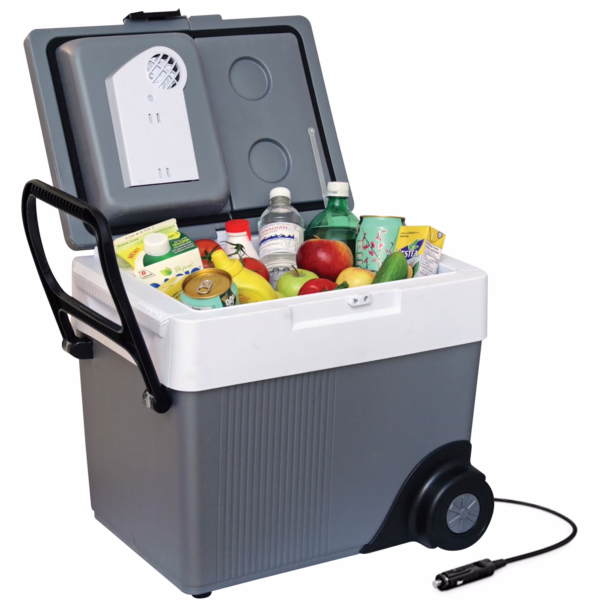 12V Wheeled Electric Cooler/Warmer 31L (33 qt), Gray