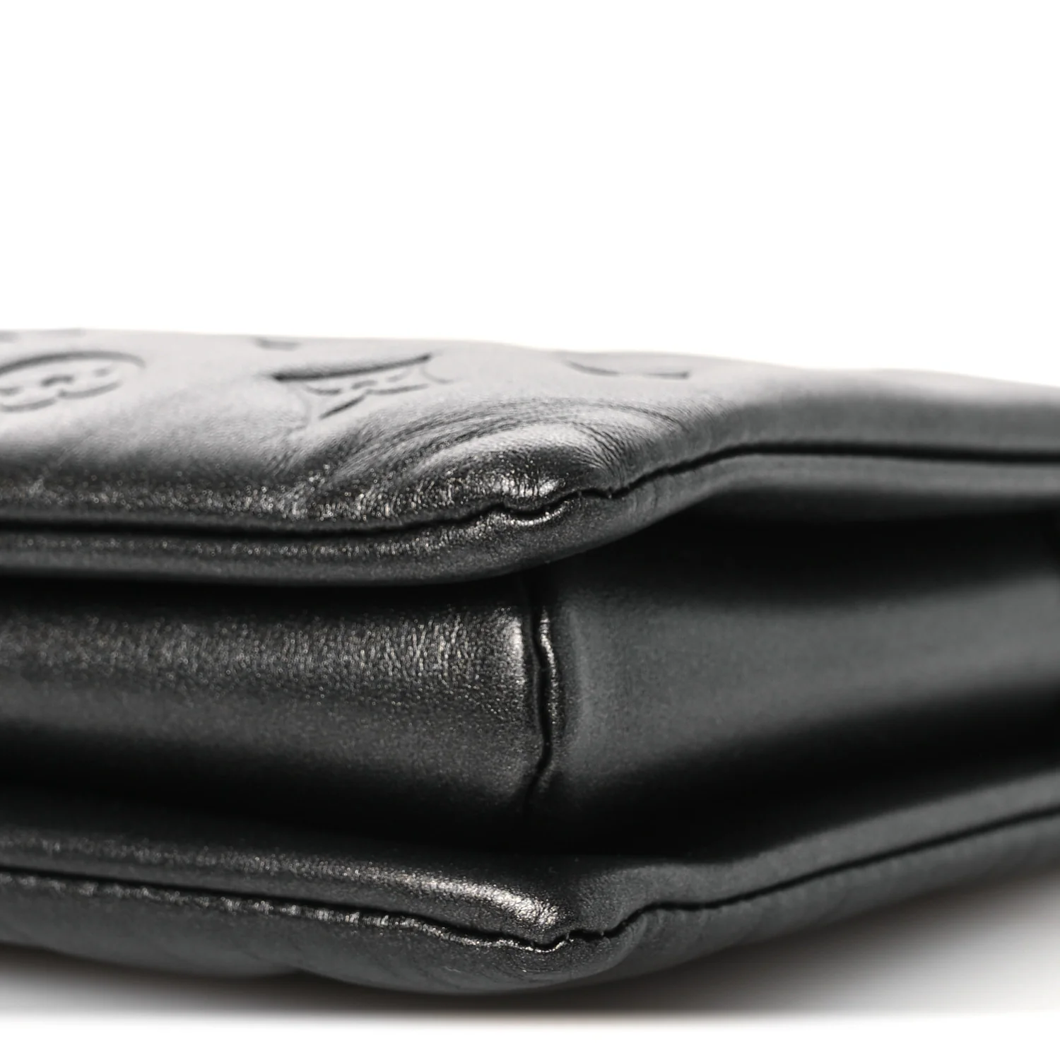 Lambskin Embossed Monogram Coussin PM Anthracite