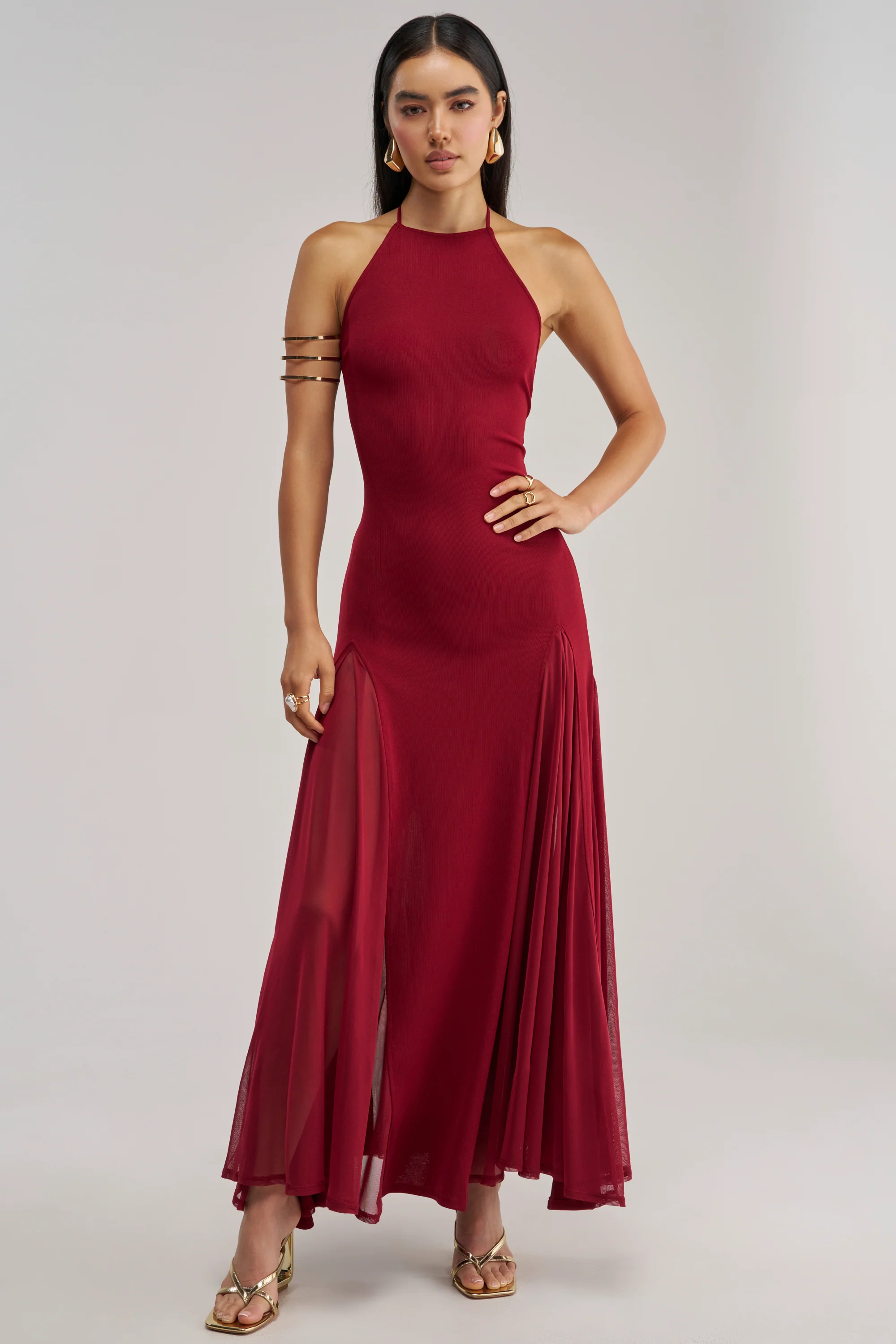 CATCH ME DANCING HIGH NECK MAXI DRESS - Akira Store