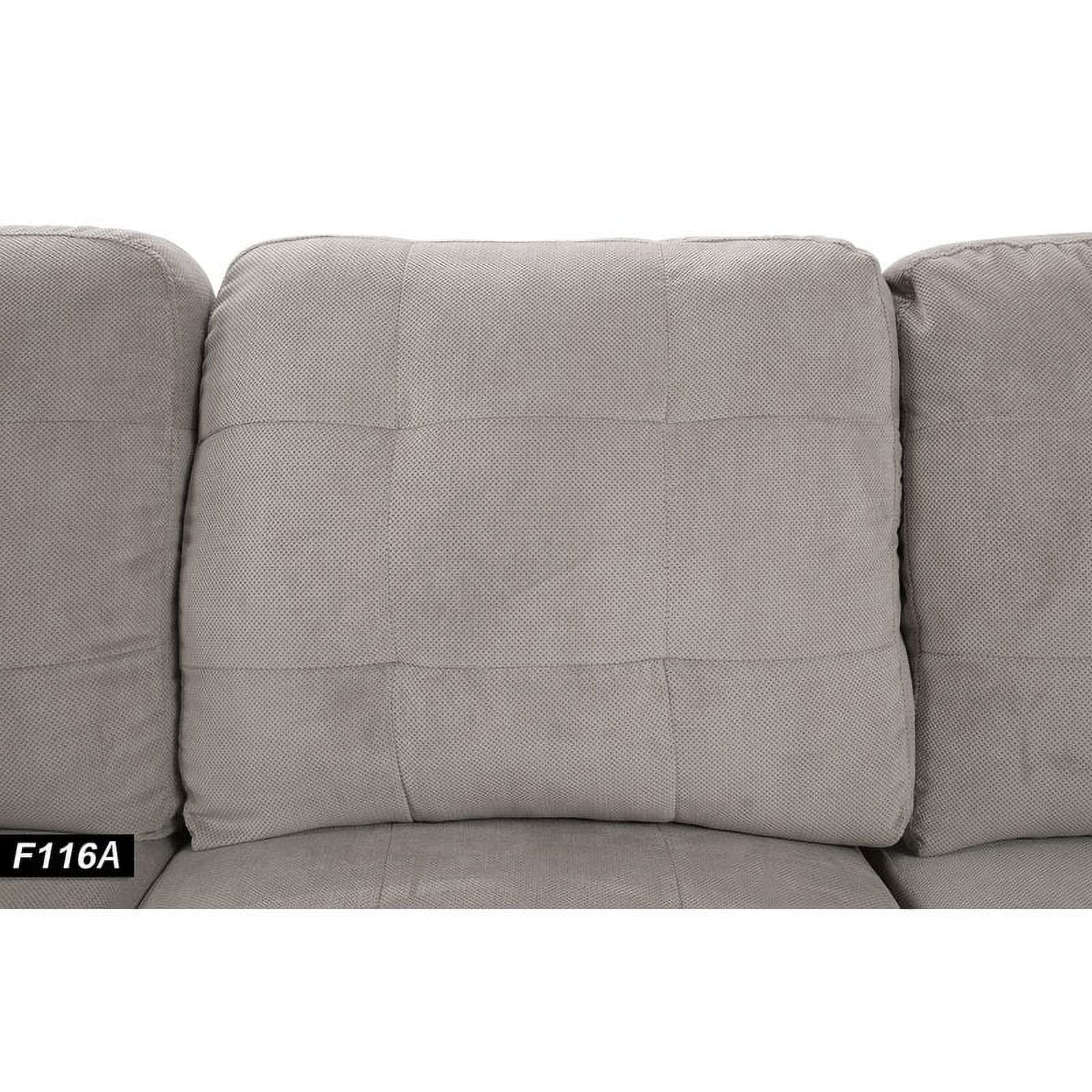 112" Wide Corner Sectional with Ottoman(Right Hand Facing/Espresso) Image 5