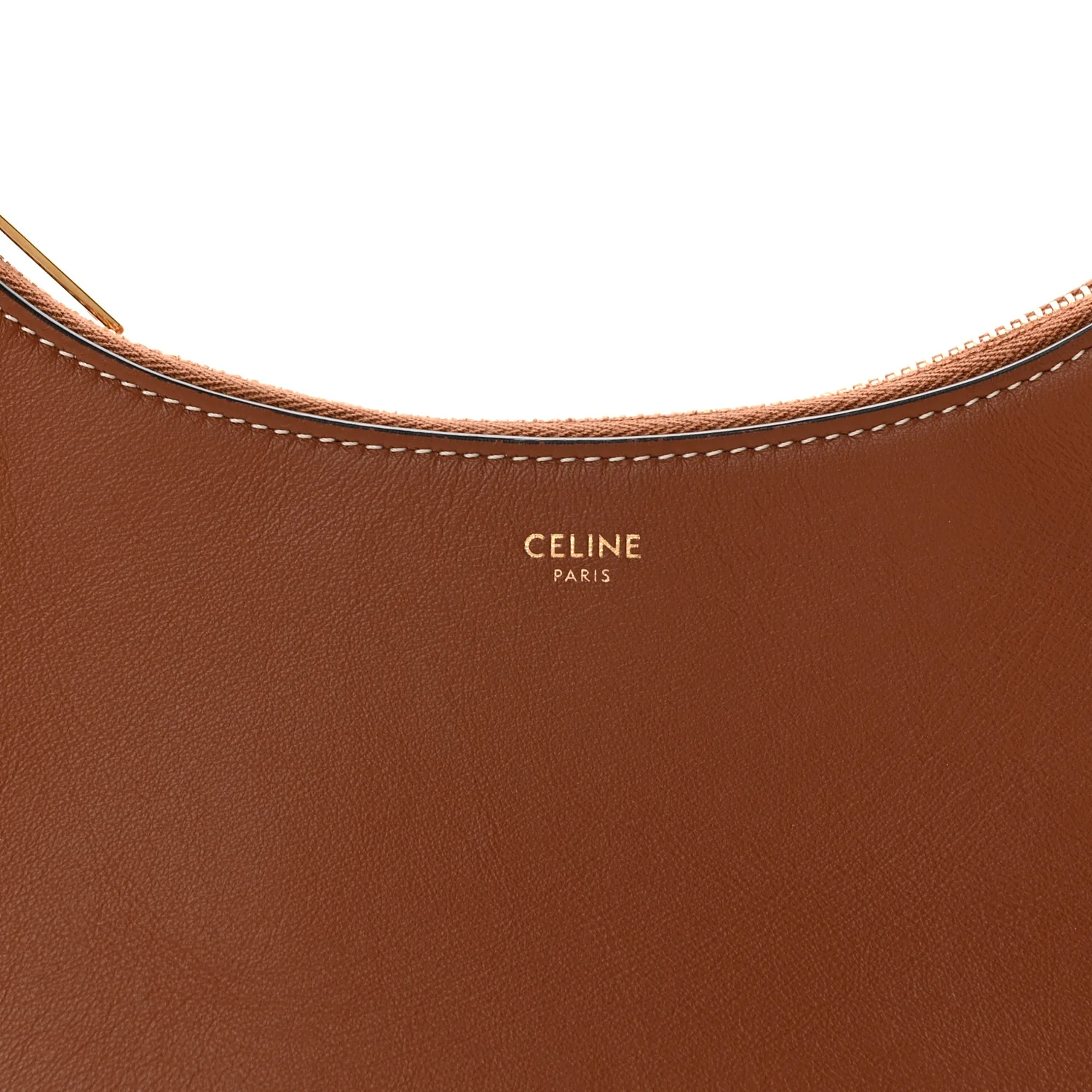 Smooth Calfskin Medium Strap Ava Shoulder Bag Tan
