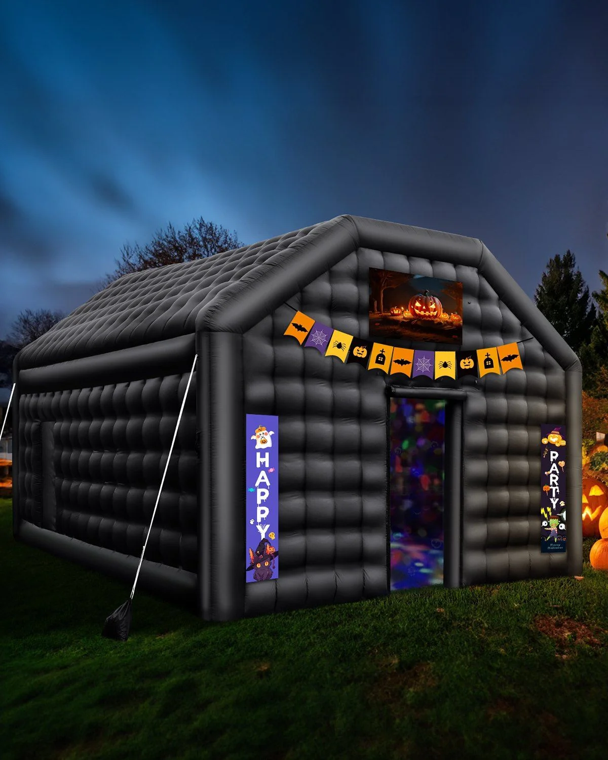 Portable Inflatable Nightclub 16.4FT Wide Blow Up Party Tent with Glow Lights for DJ Parties - Image 8