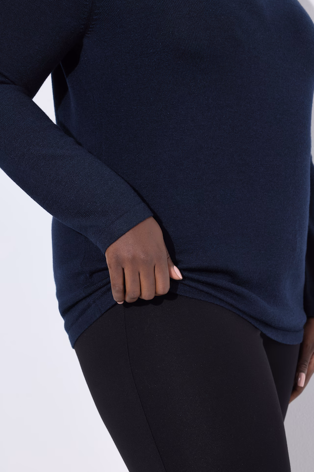 Merino Silk Blend V-Neck Sweater