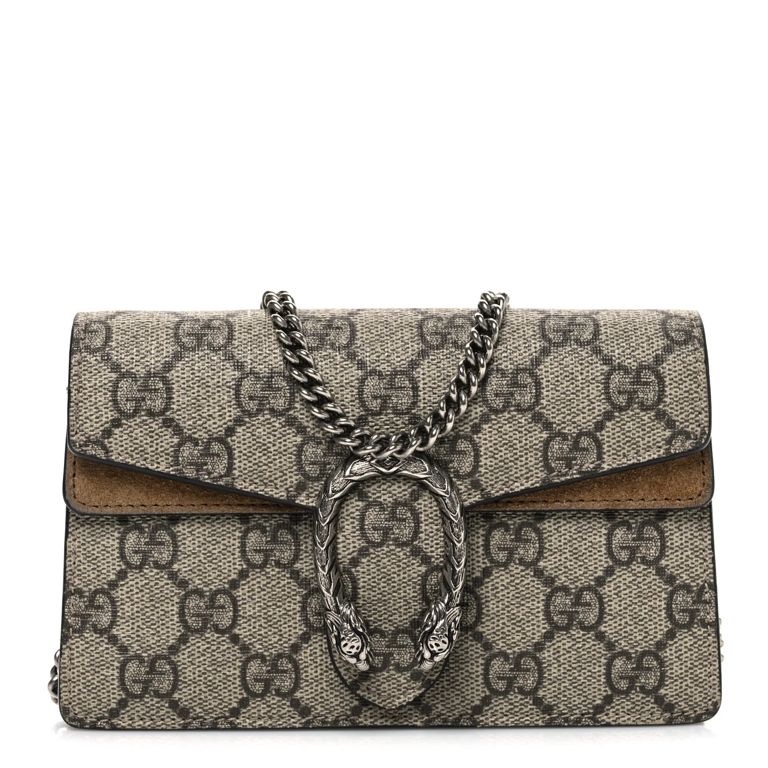 GG Supreme Monogram Super Mini Dionysus Shoulder Bag Taupe