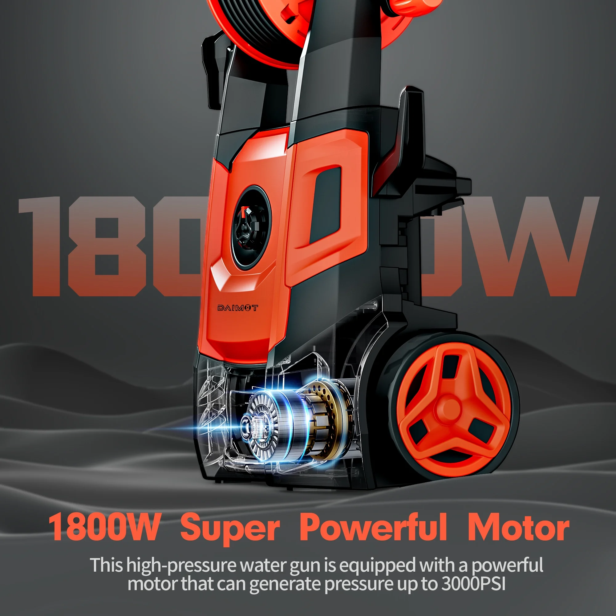 Electric Pressure Washer 3500 PSI, Max 2.4 GPM with Foam Cannon & 4 Nozzle Tips, Electric Power Washer for Cars, Fences, Driveways, Home, Patios - Powerful Power Washers Electric Powered