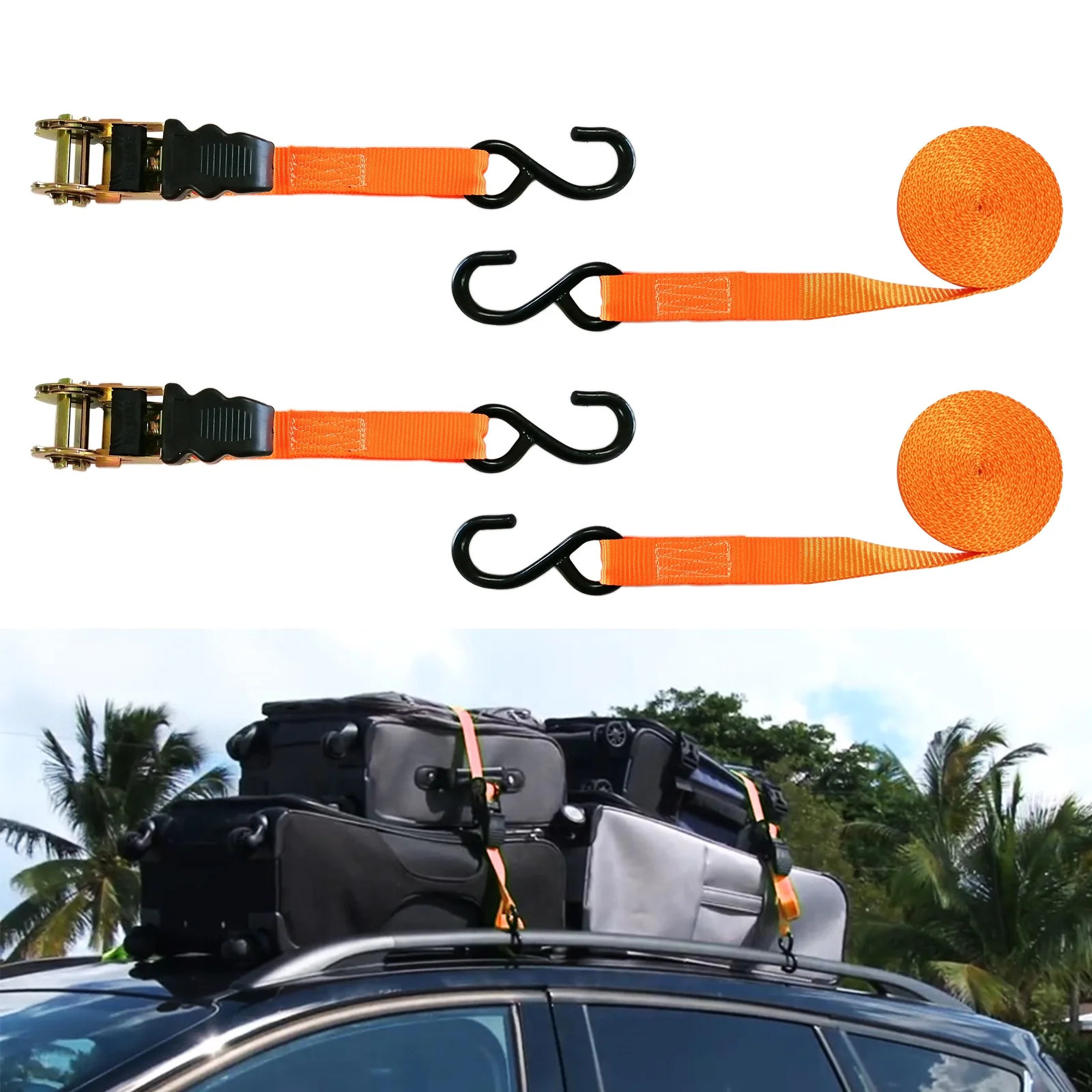 Universal Rooftop Roof Rack Steel Cargo Carrier Basket Size 51" X 36" X 5" + Soft Shell Waterproof Cargo Bag 15 Cu.ft (44" 34" 17") Combo - Image 10