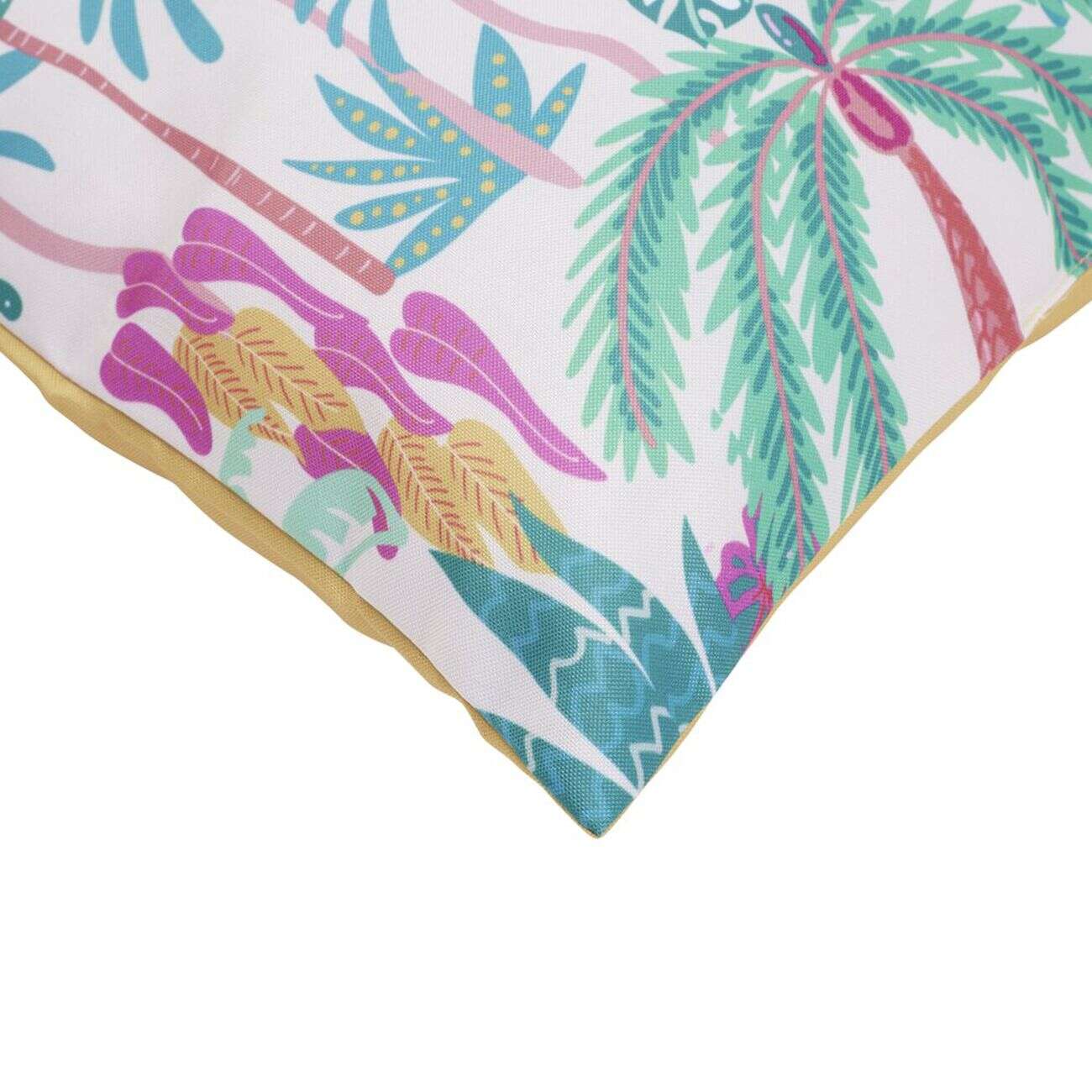 Coussin de jardin carré arbres tropicaux multicolores 40x40cm