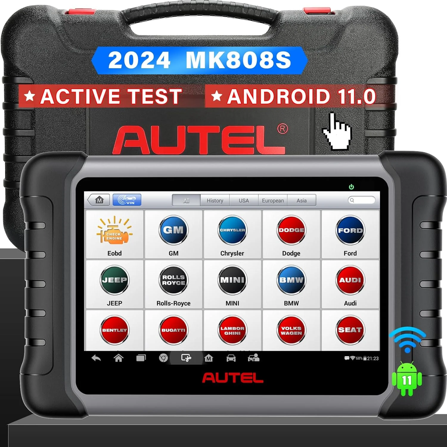 Outil bidirectionnel 2024 comme MK808BT Pro MX808S M808Z, Fonction comme MaxiCheck MX900, Test actif, Diagnostic de tous les systèmes, Codage des injecteurs.
