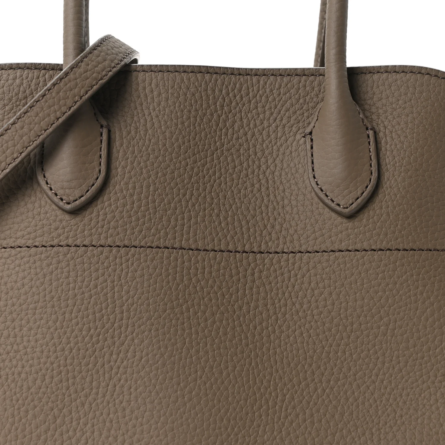 Matte Grained Calfskin Soft Margaux 12 Dark Taupe