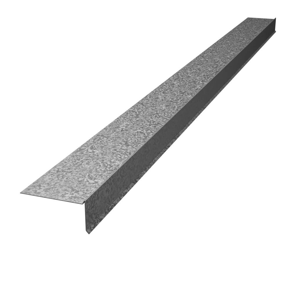 Able Sheet Metal 4 in. x 1/2 in. x 4 in. Galvanized Gravel Stop (10 ft.)