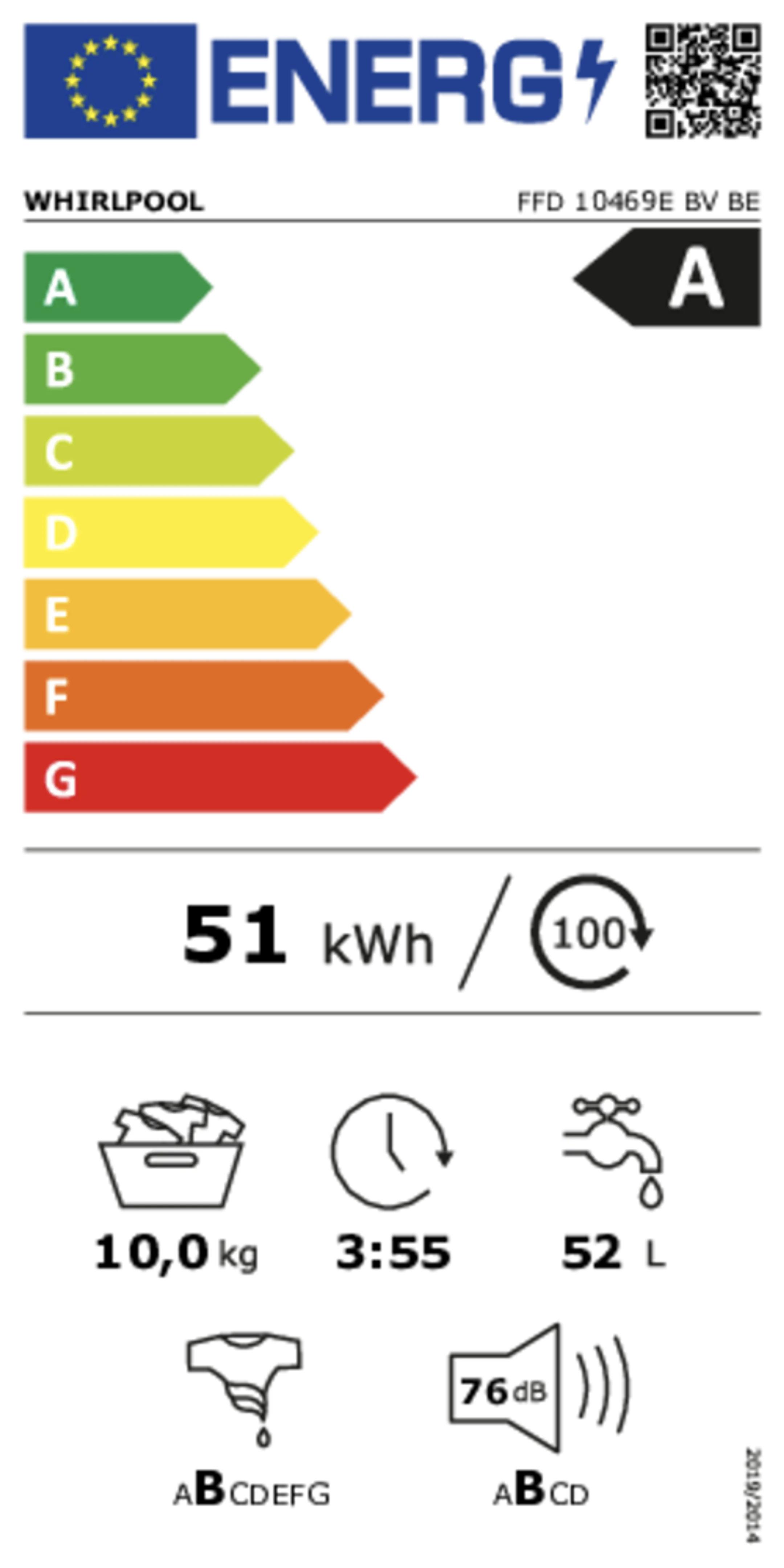 Whirlpool Wasmachine FFB 10469E BV BE