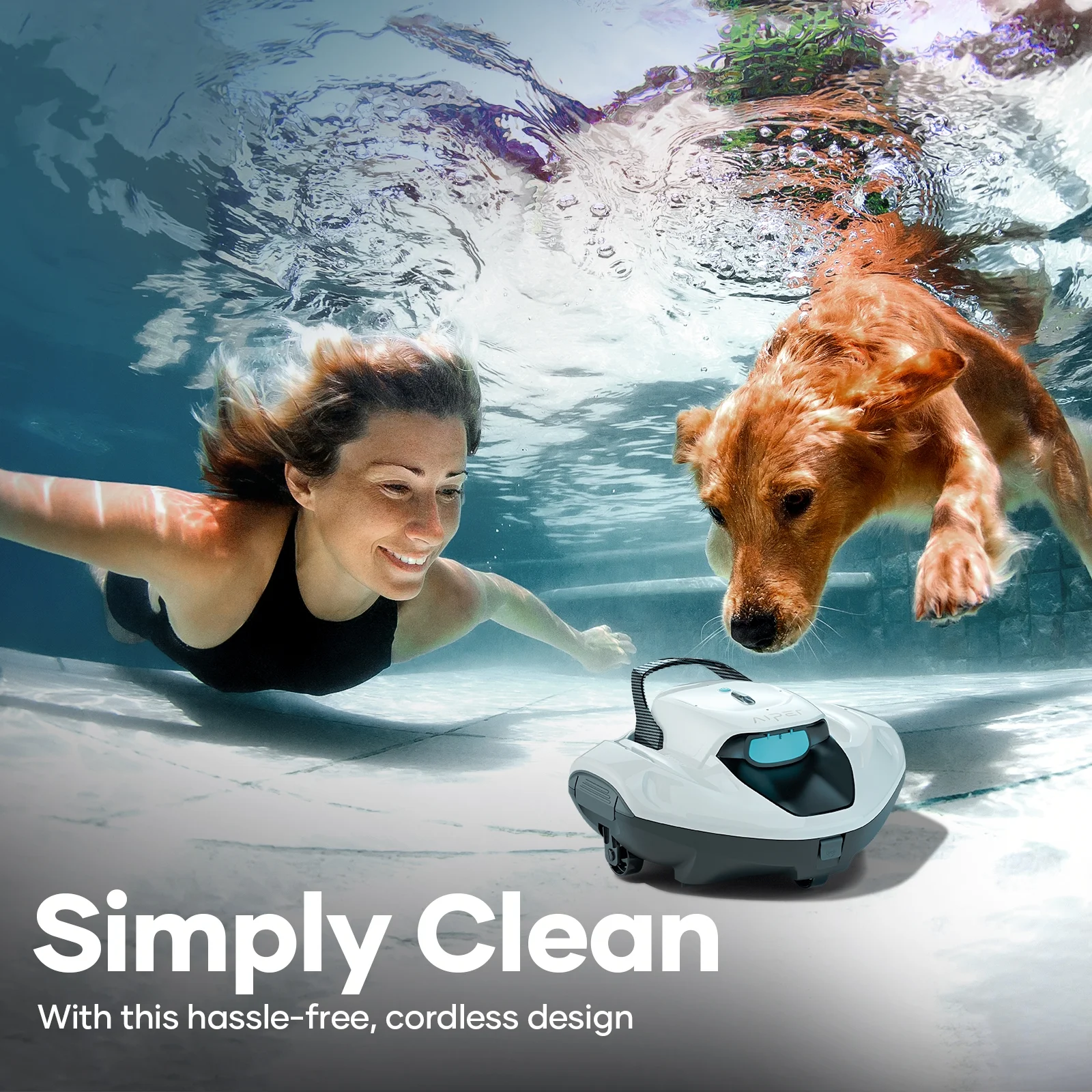 Scuba 800W Cordless Robotic Automatic Pool Cleaner for Above Ground Pools - Image 8